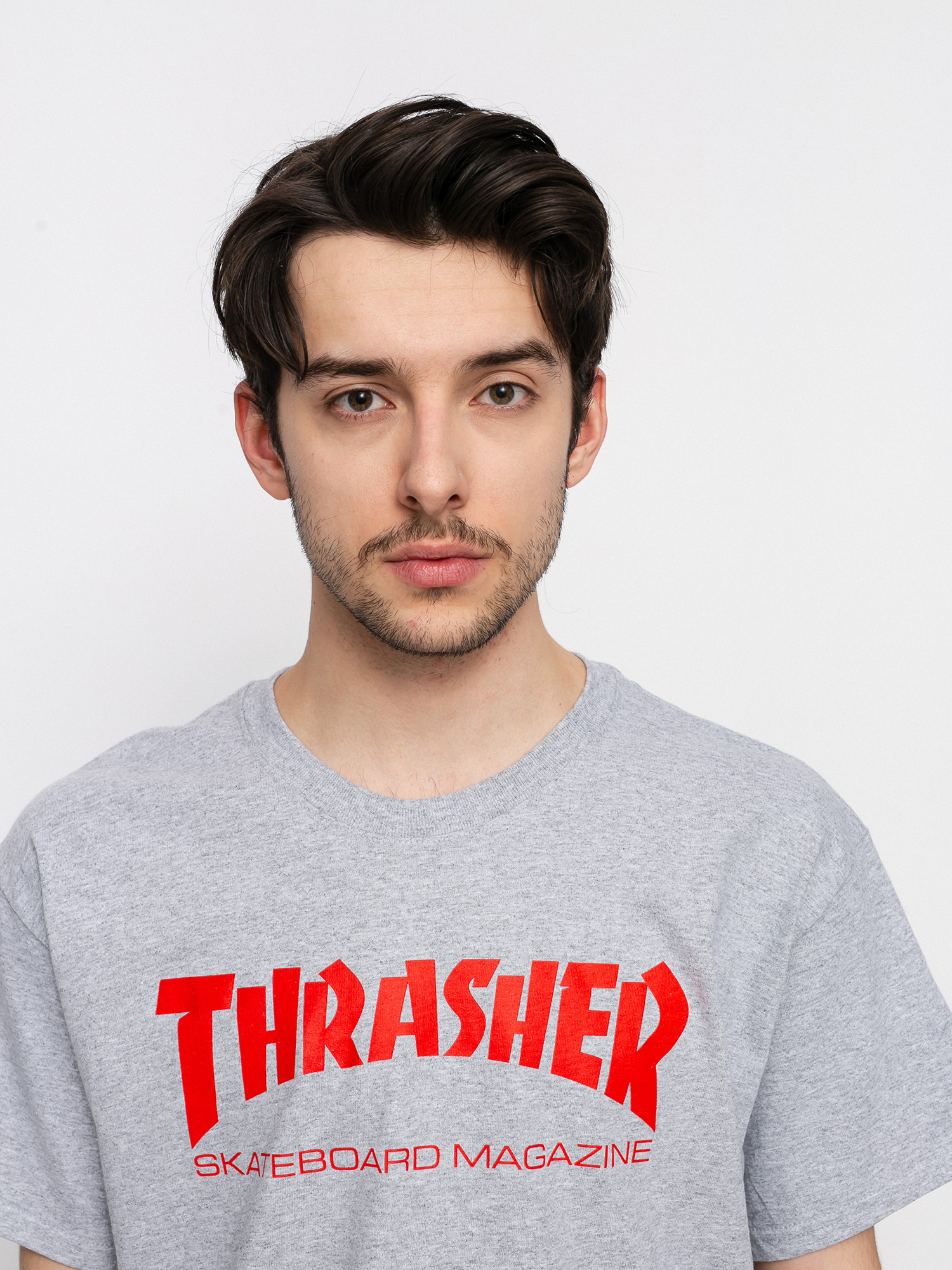 Tričko Thrasher Skate Mag (grey/red)