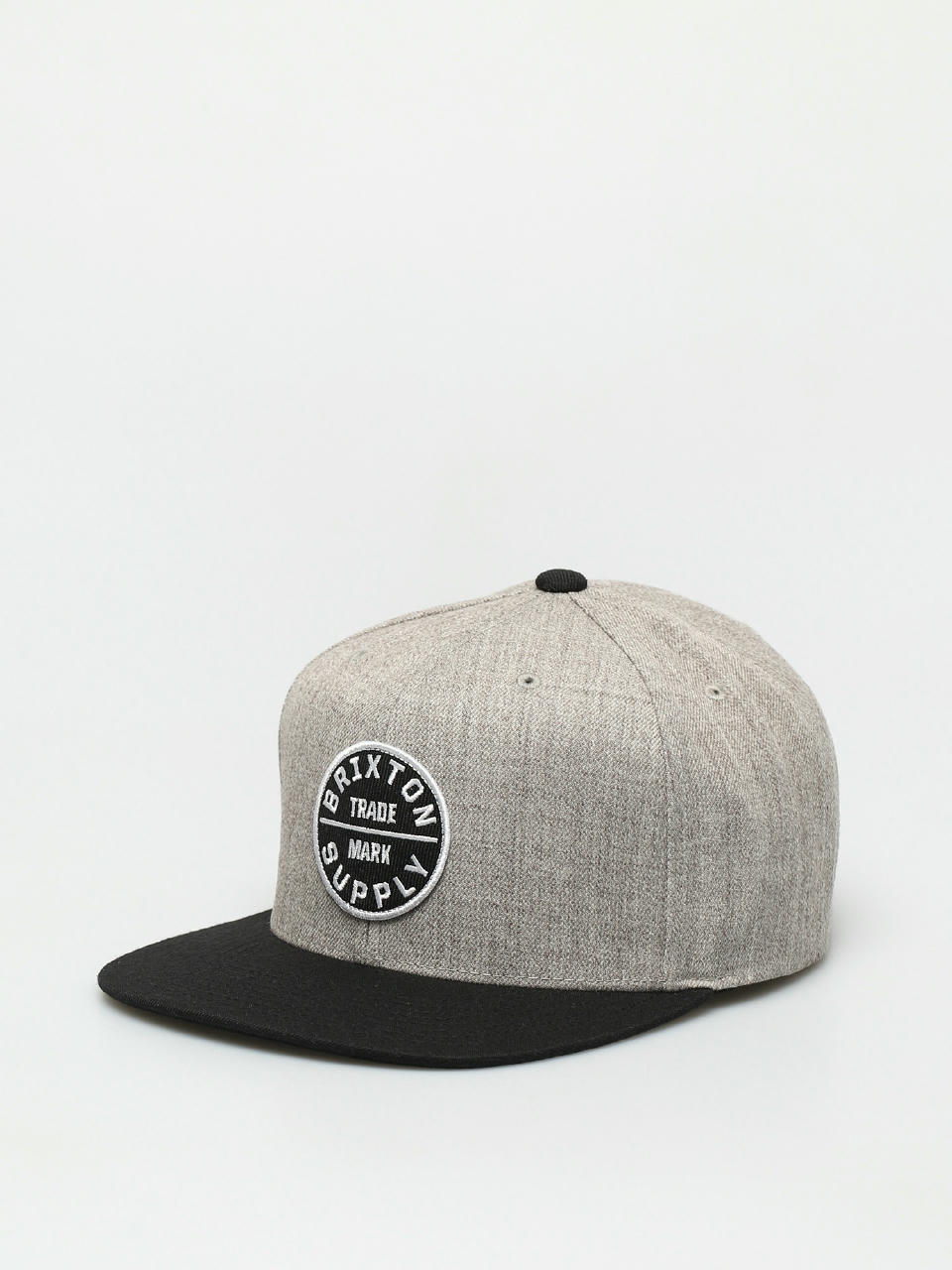 Šiltovka Brixton Oath III Snapback (light heather grey/black)