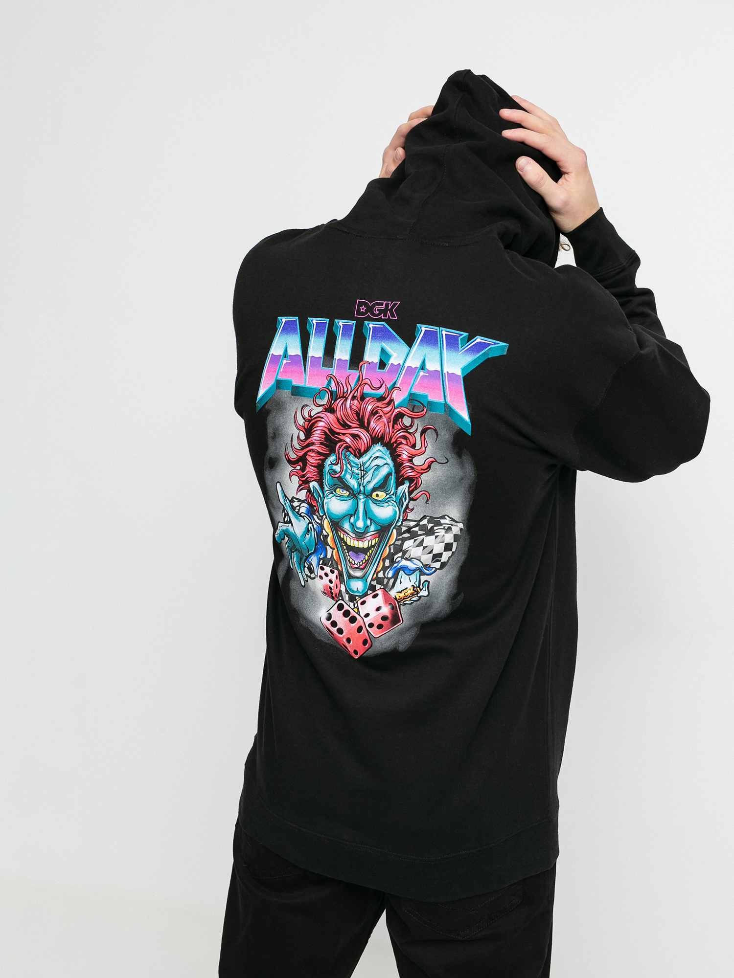 Mikina s kapucňou DGK Hysteria HD (black)