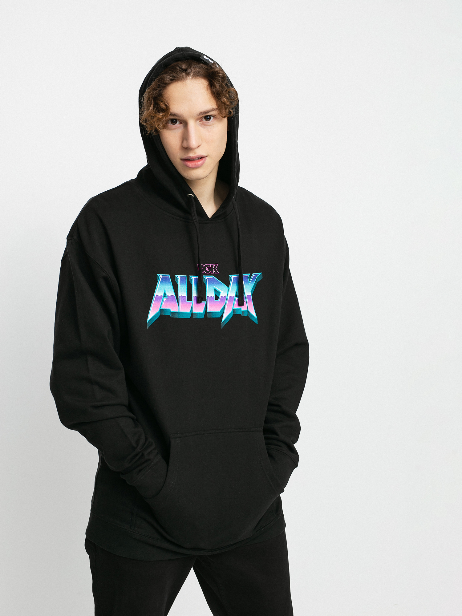 Mikina s kapucňou DGK Hysteria HD (black)