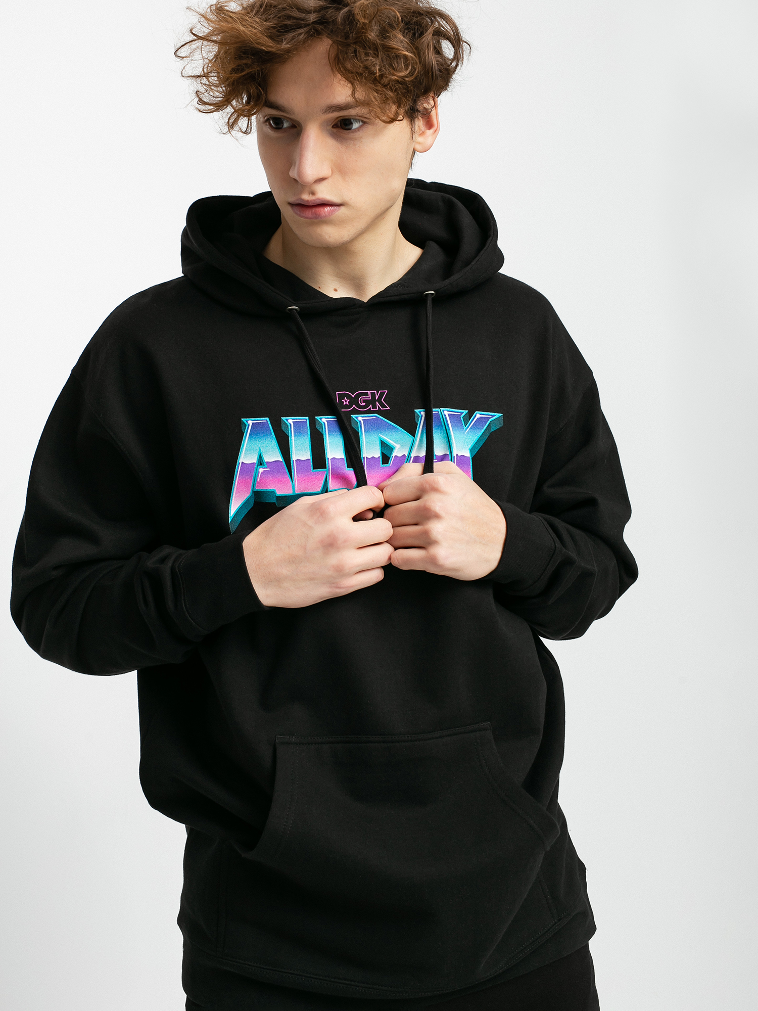 Mikina s kapucňou DGK Hysteria HD (black)