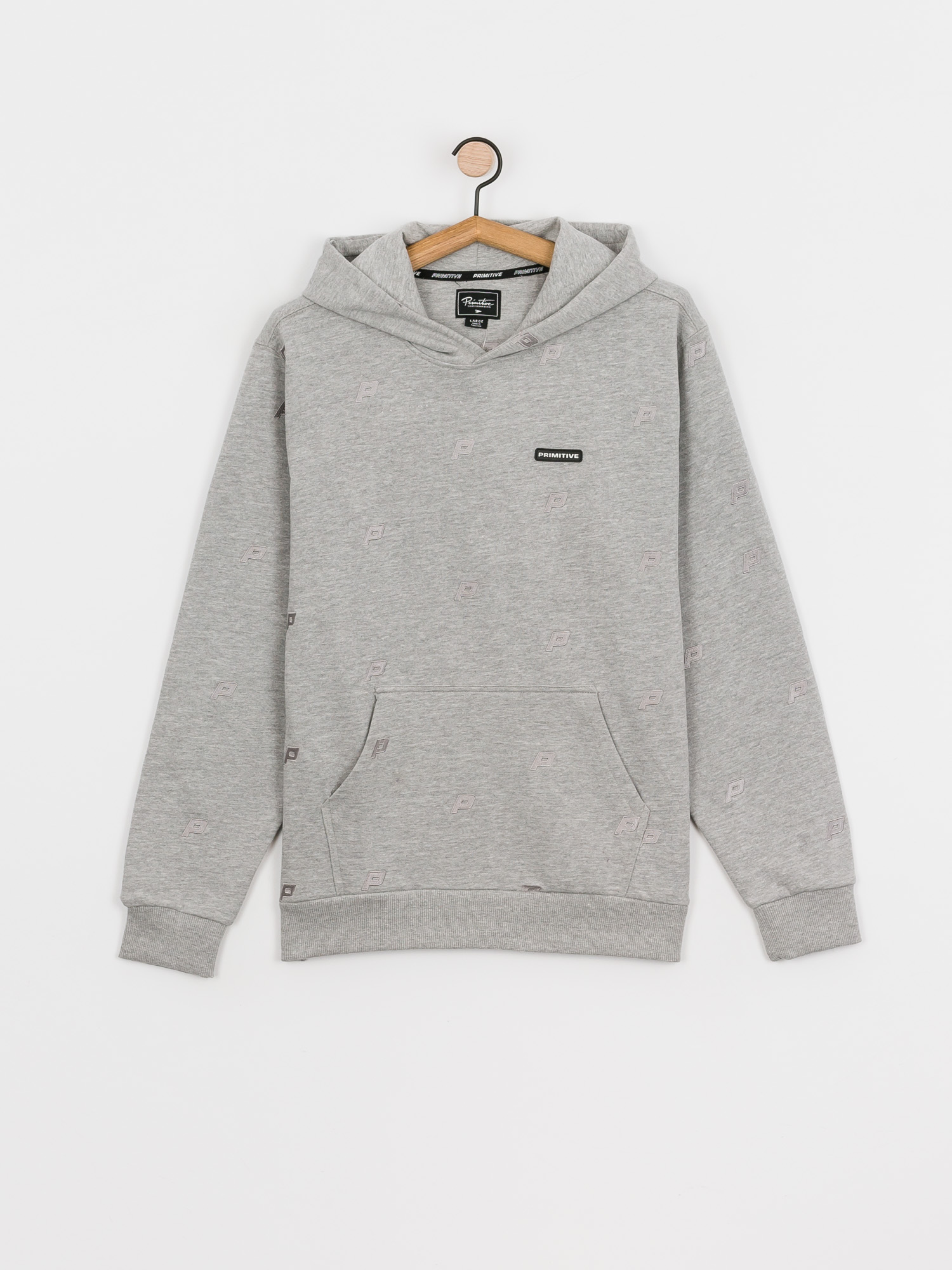 Mikina s kapucňou Primitive Mateo HD (grey heather)