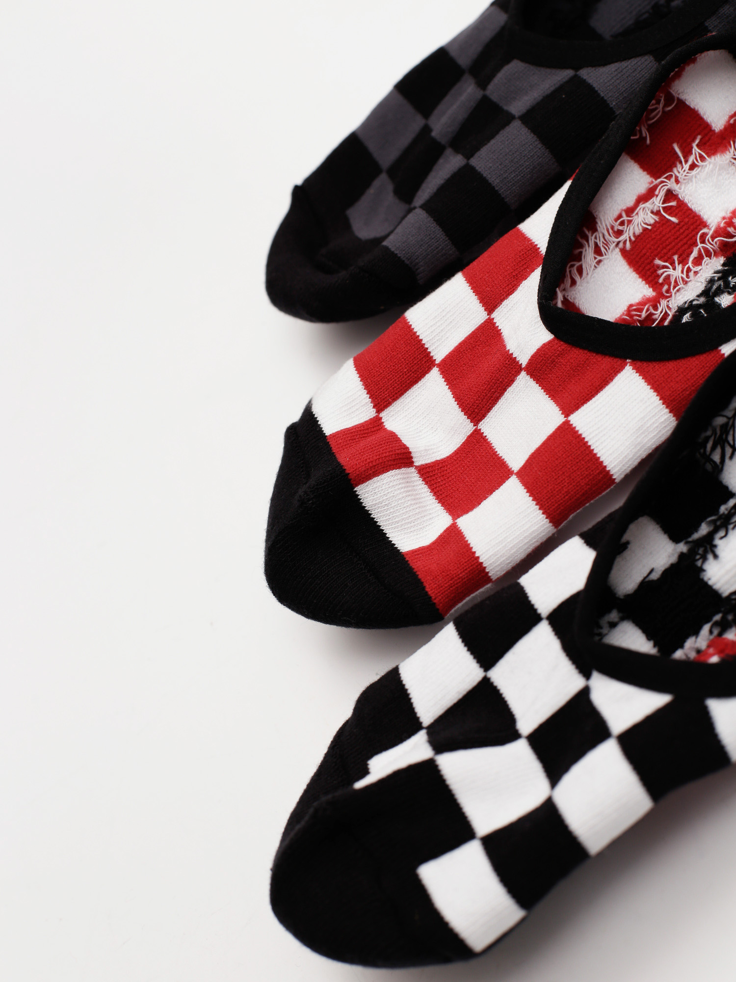 Ponožky Vans Classic Super No Show (red/white check)