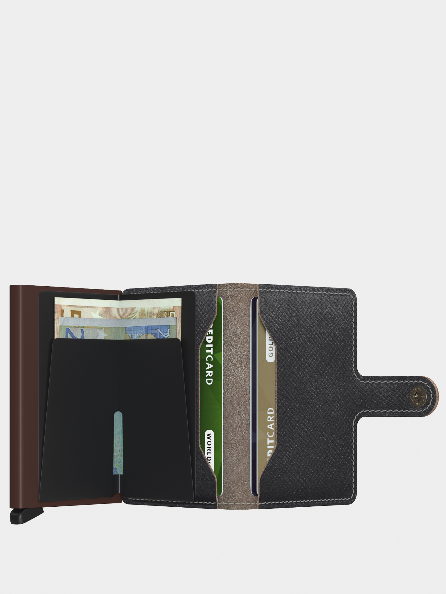 Peňaženka Secrid Miniwallet (saffiano brown)