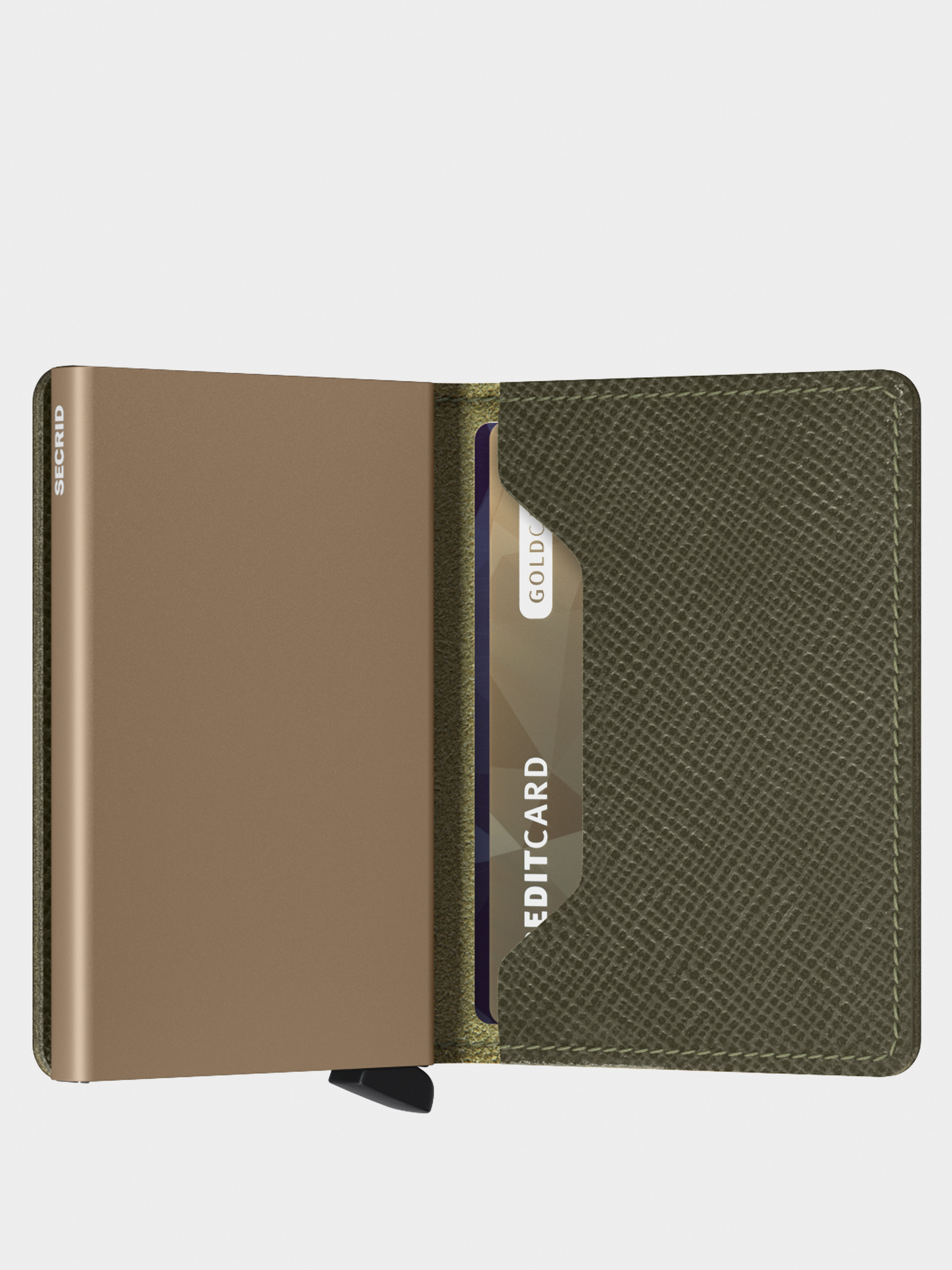 Peňaženka Secrid Slimwallet (saffiano olive)