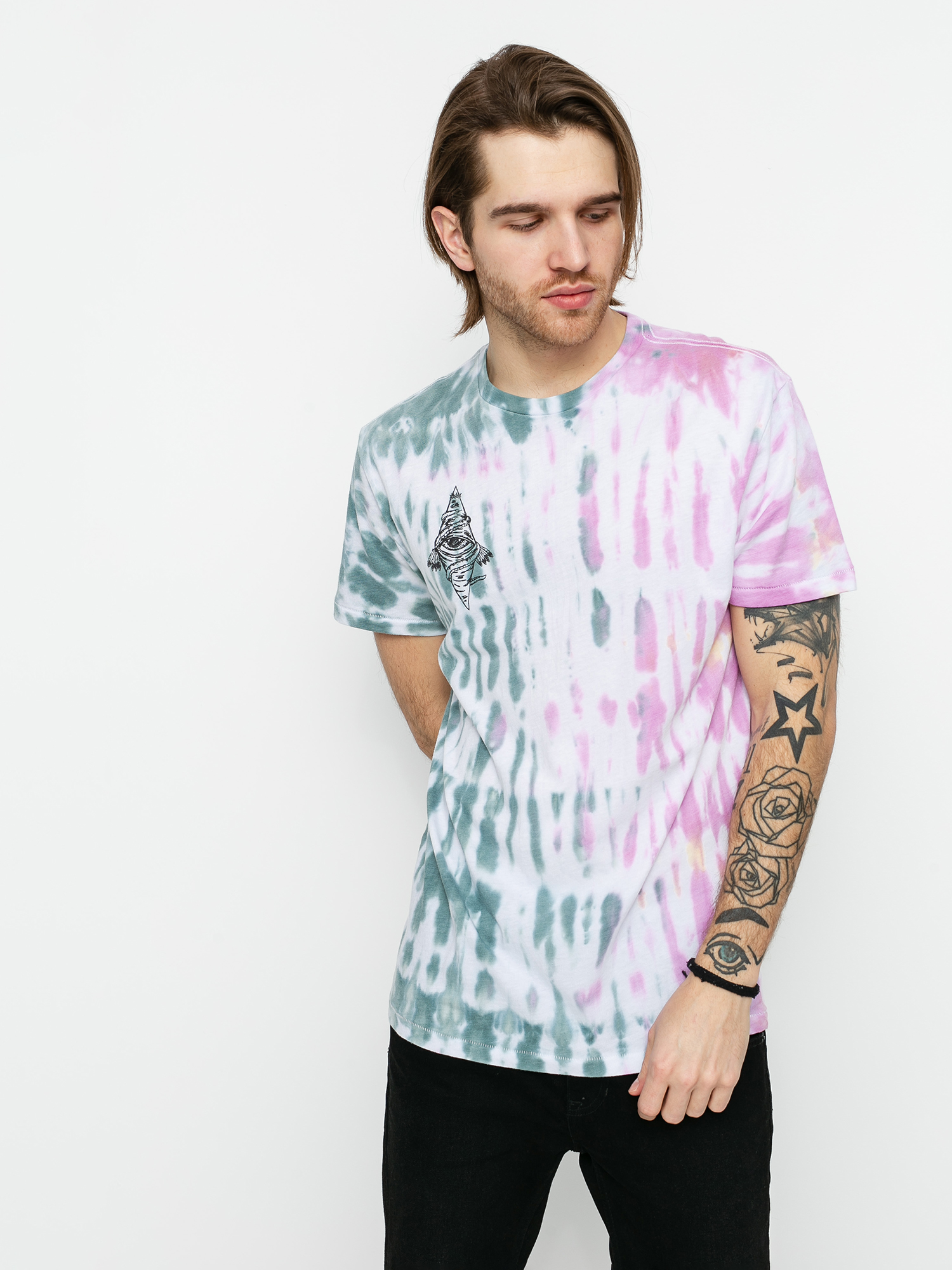 Tričko Brixton Bb Bohemian Tlrt (green/red)