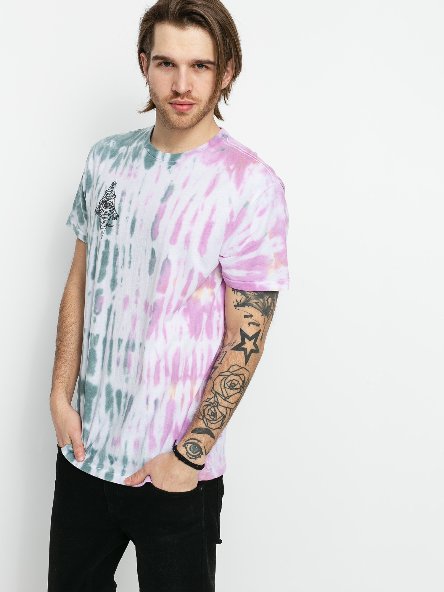 Tričko Brixton Bb Bohemian Tlrt (green/red)