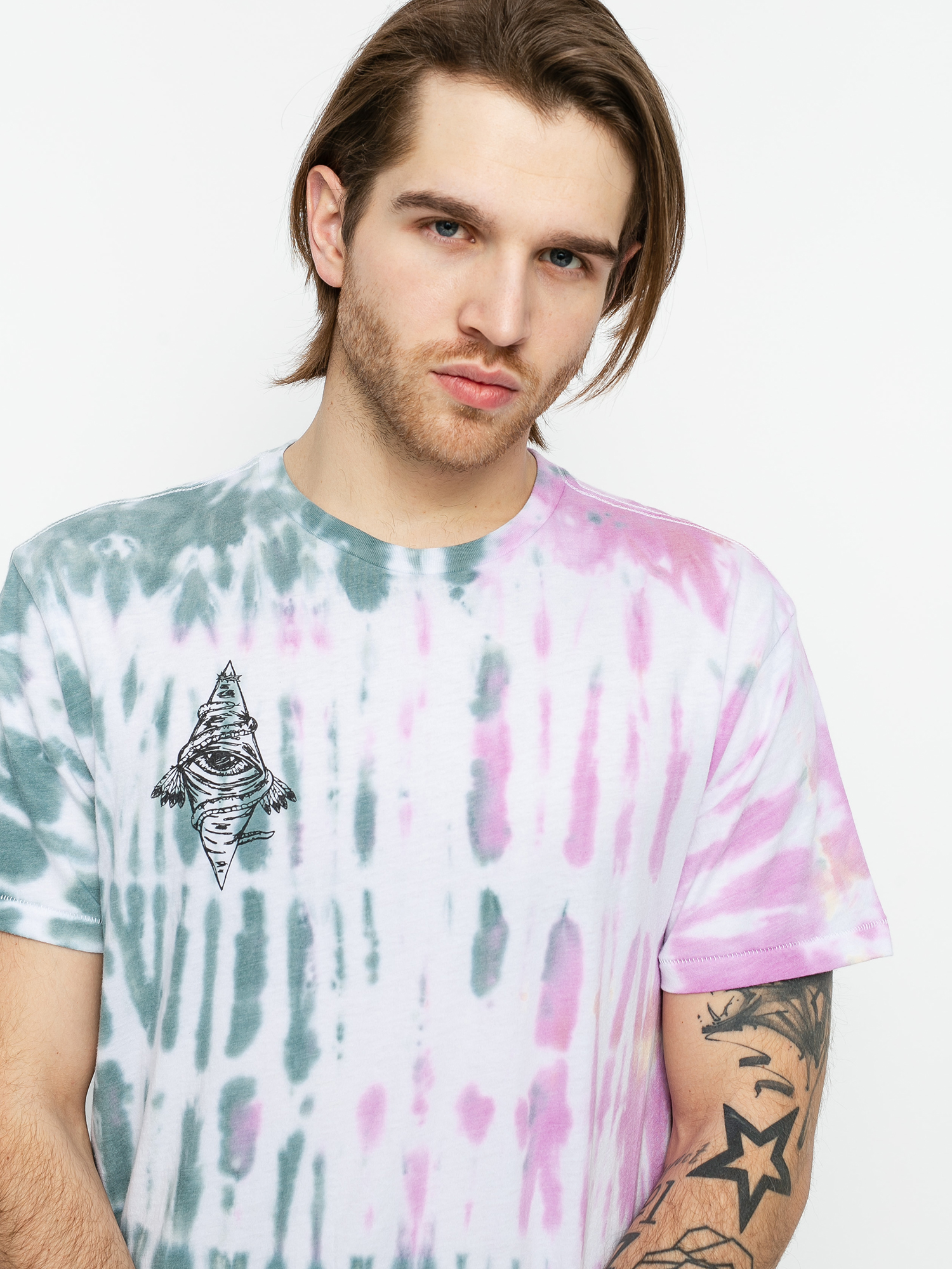 Tričko Brixton Bb Bohemian Tlrt (green/red)