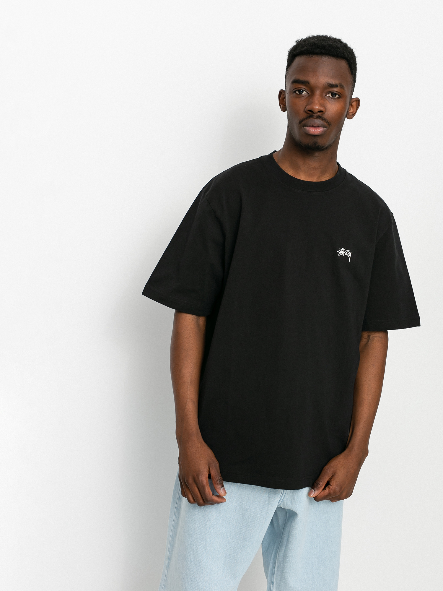 Tričko Stussy Stock Logo (black)