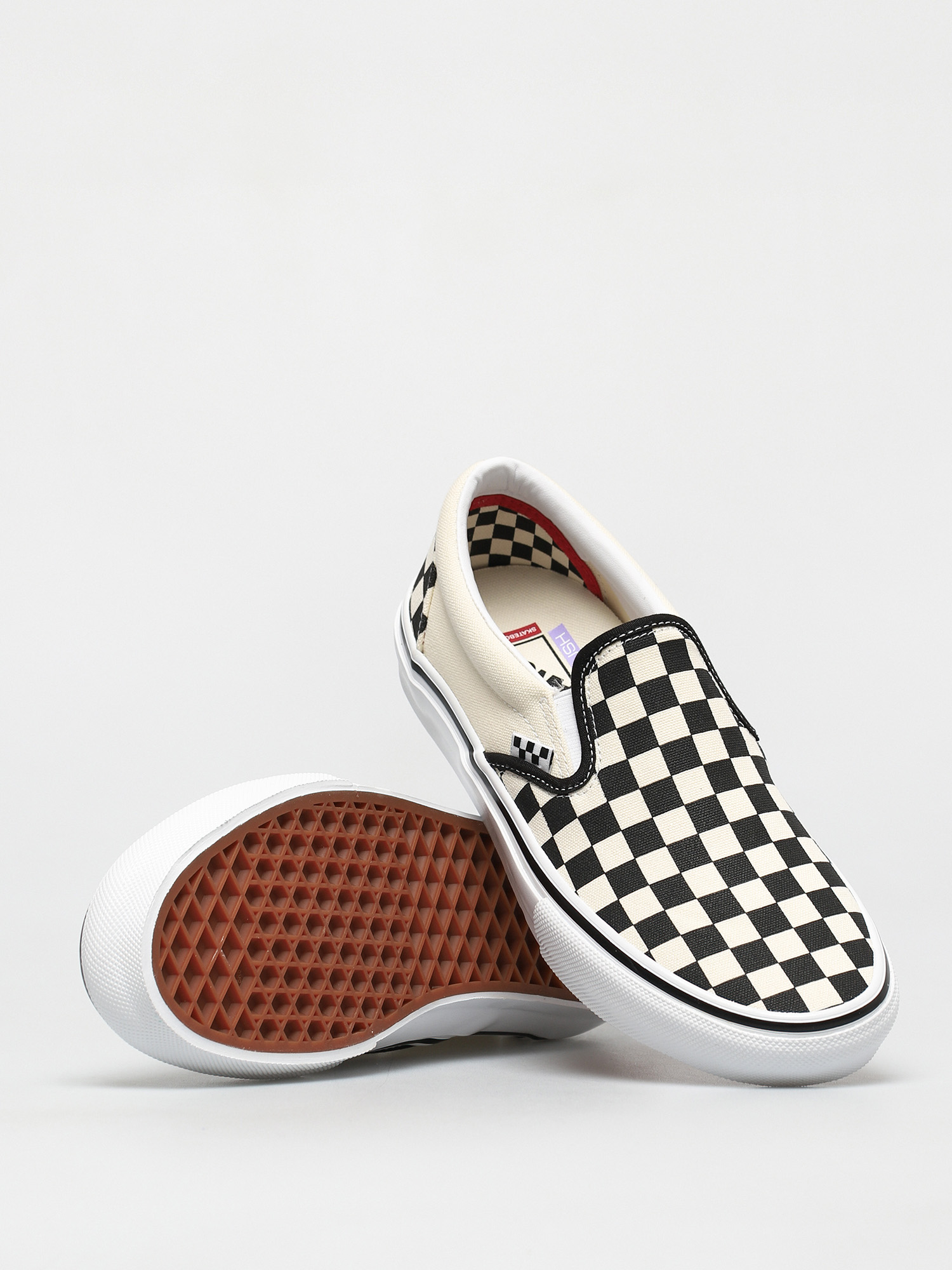 Topánky Vans Skate Slip On (checkerboard black/off white)