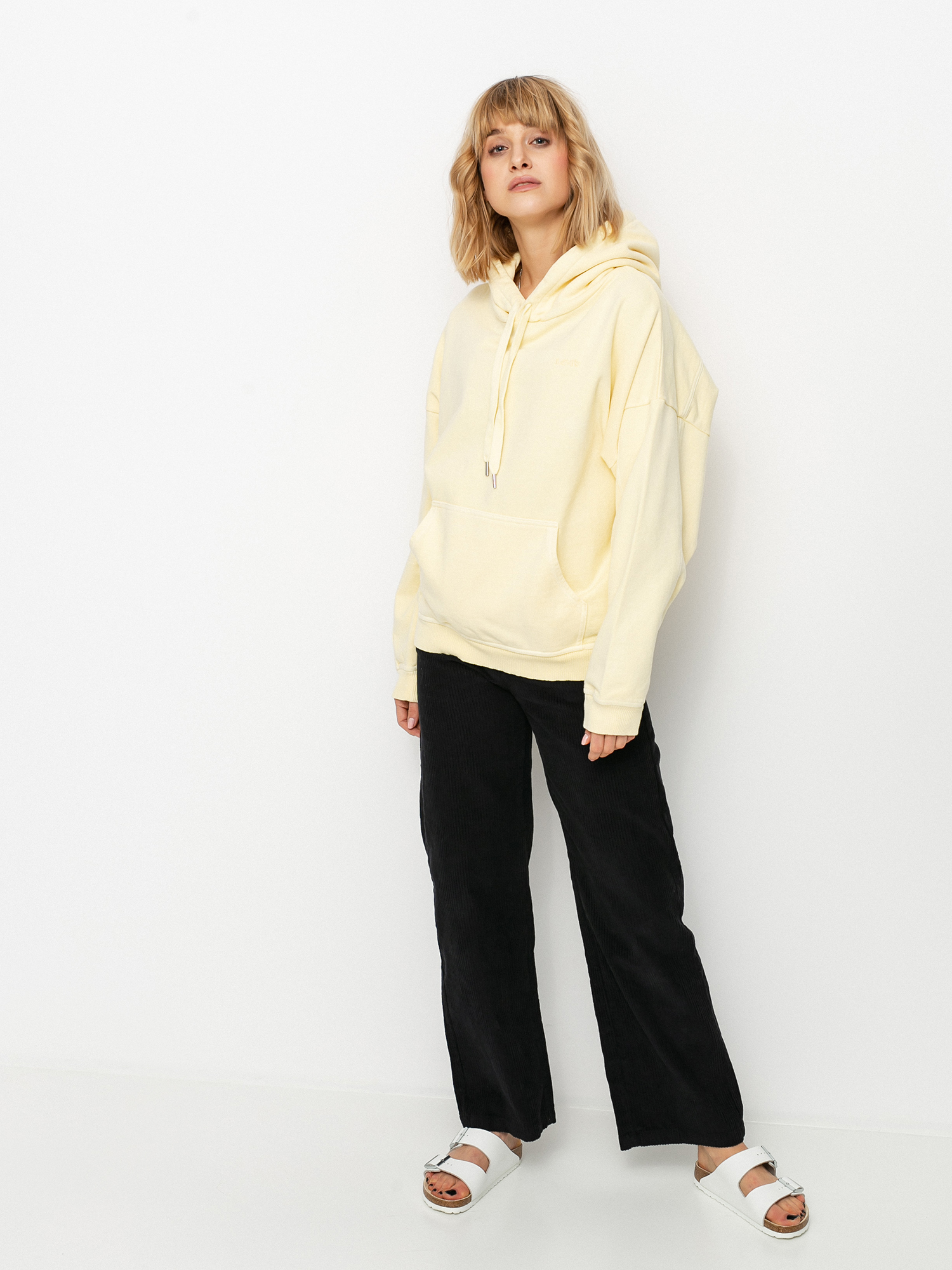 Mikina s kapucňou Levi's® Rider HD Wmn (transparent yellow garment dye)