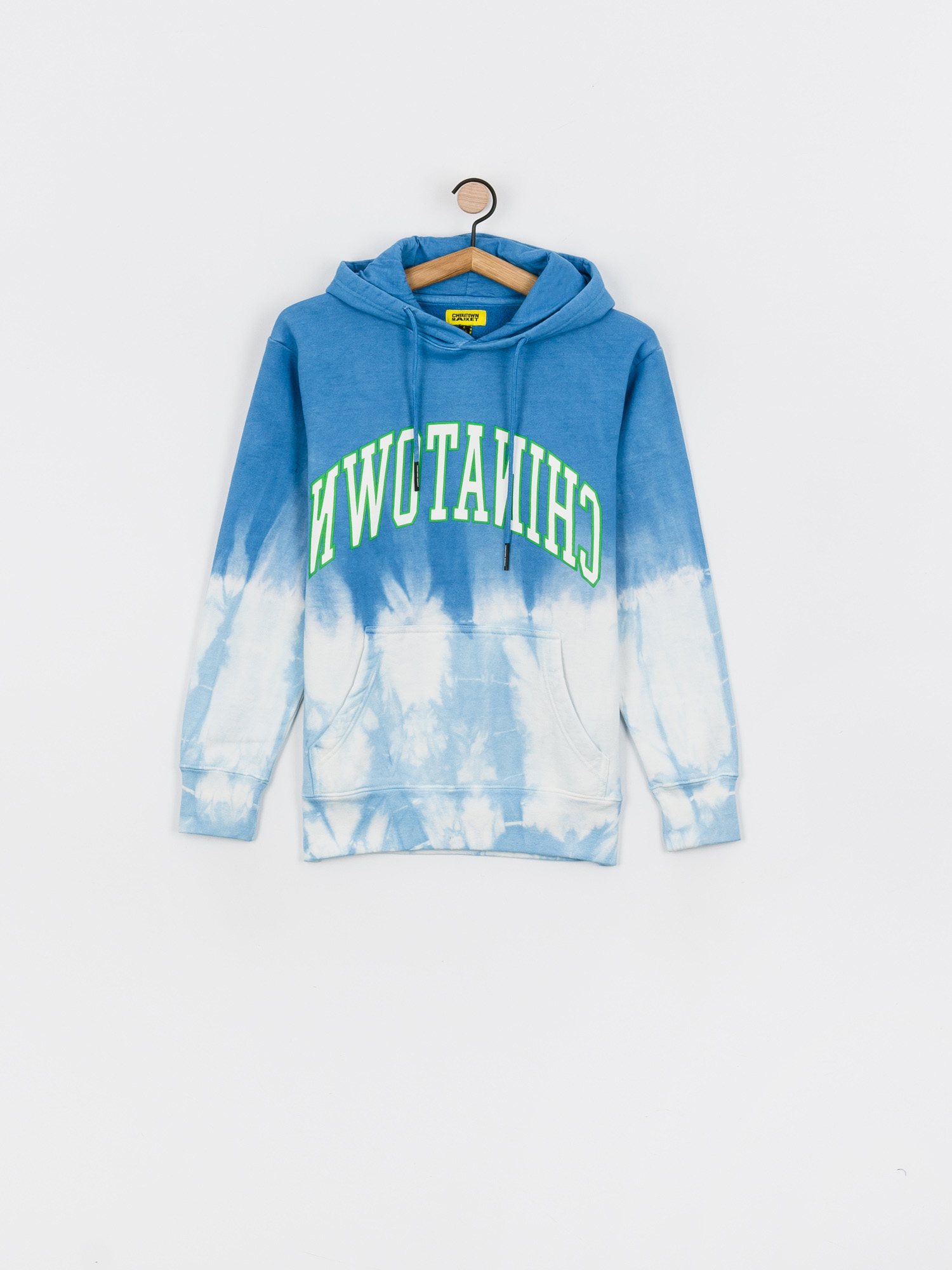Mikina s kapucňou Chinatown Market Reverse Arc Tie Dye HD (blue tie dye)
