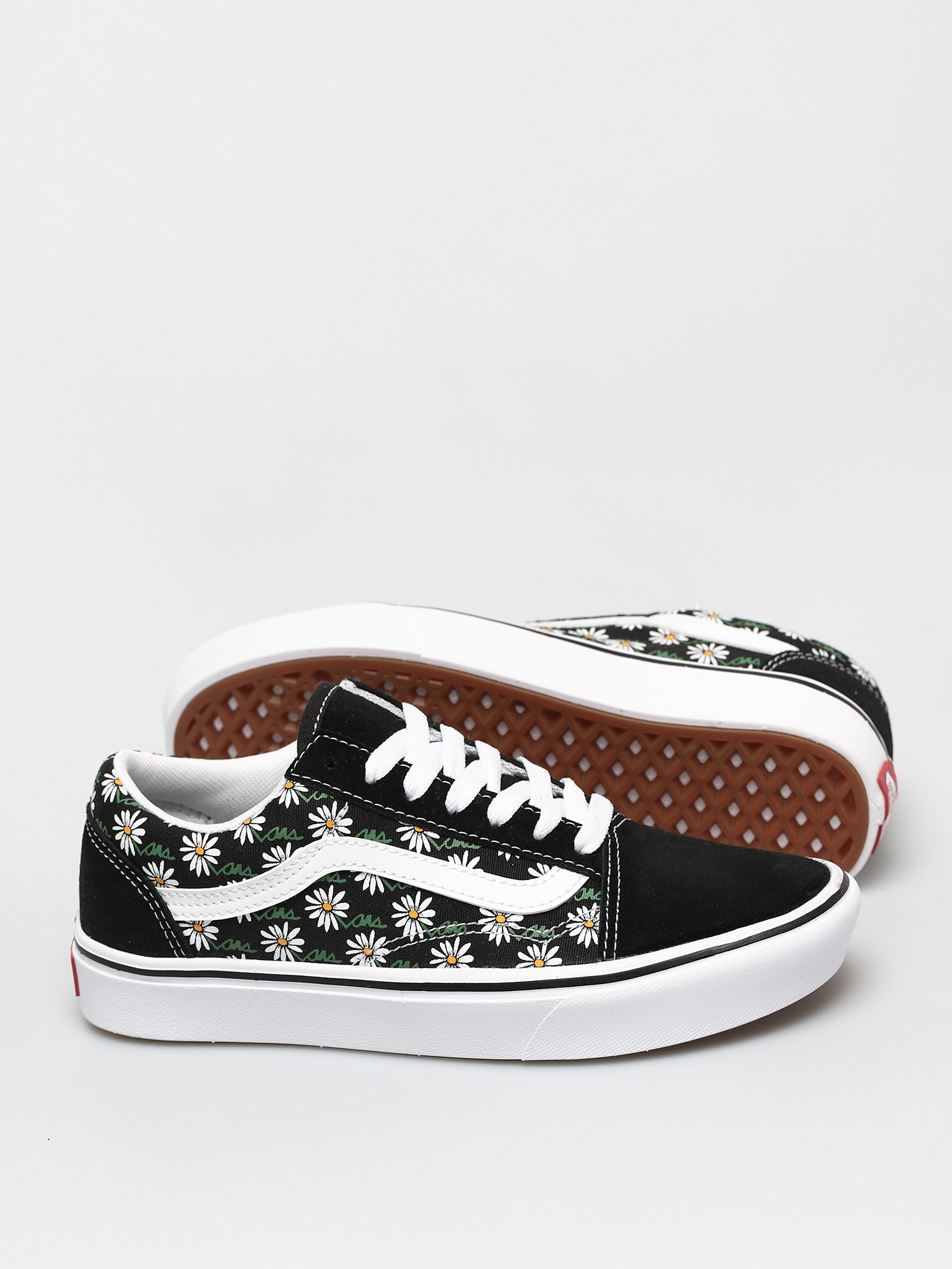 Topánky Vans Comfycush Old Skool (scribble flower daisy/black)