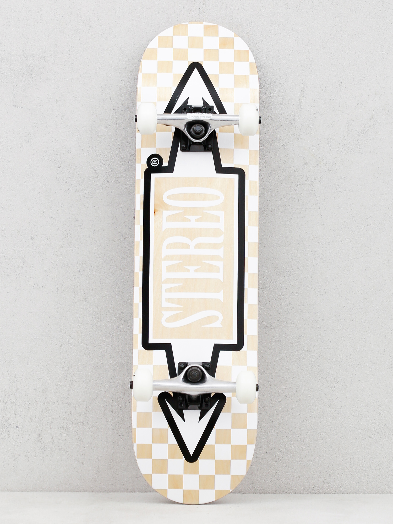 Skateboard Stereo Arrow Square (wood/white)