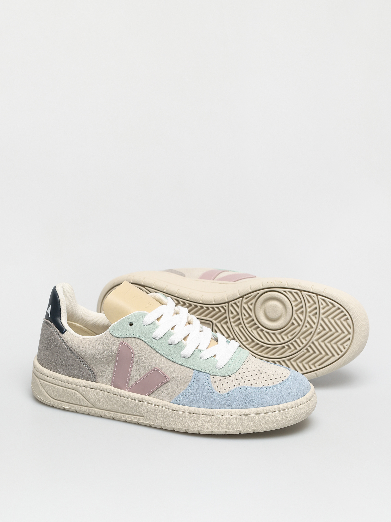 Topánky Veja V-10 Wmn (suede multico natural babe)