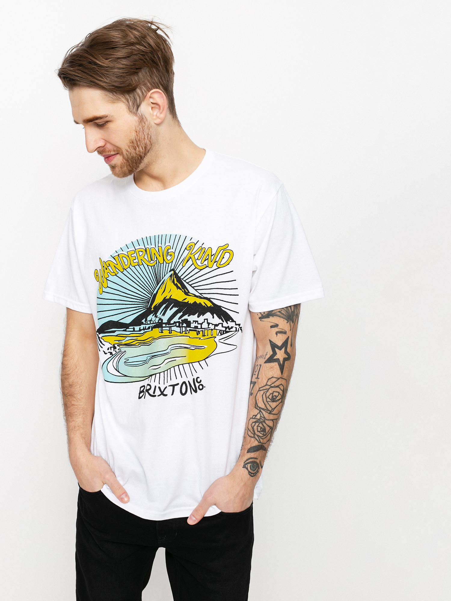 Tričko Brixton Calavera X Stt (white)