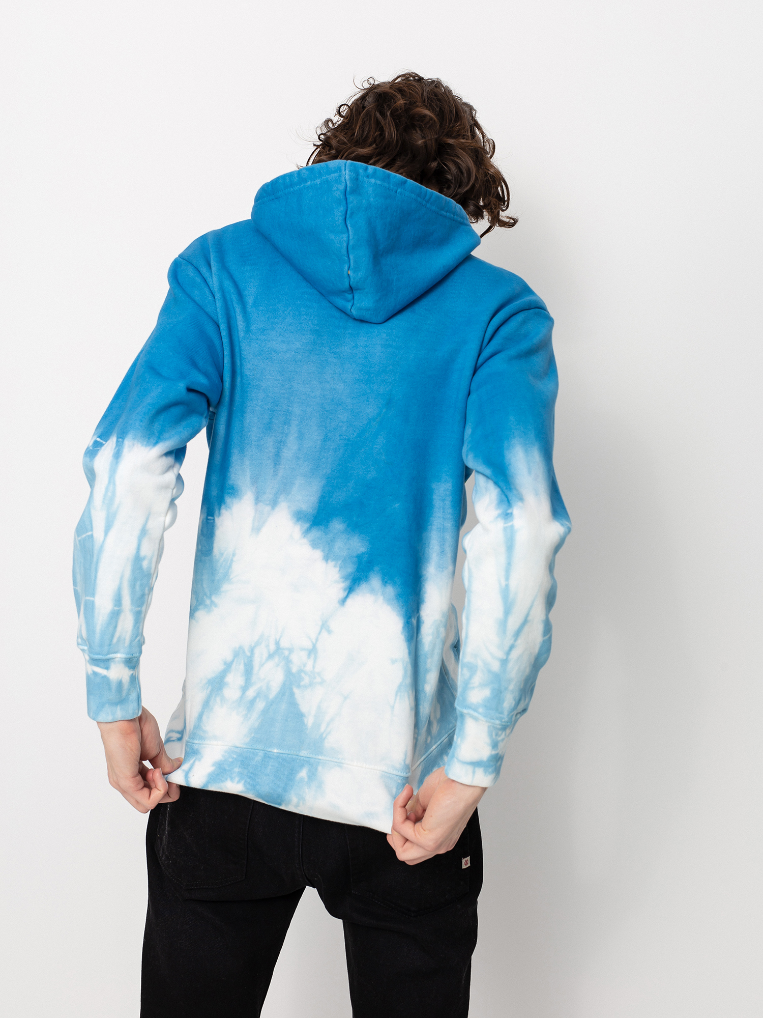 Mikina s kapucňou Chinatown Market Reverse Arc Tie Dye HD (blue tie dye)