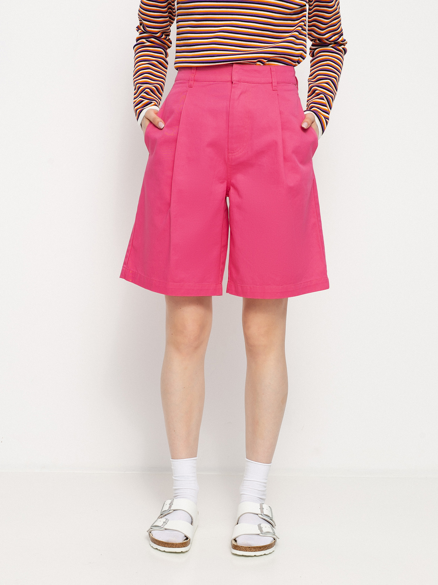 Kraťasy Stussy Lee Baggy Wmn (hot pink)