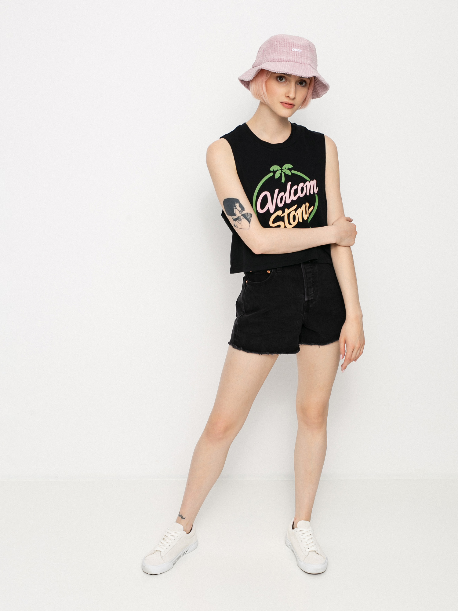 Tričko Volcom Stone Hour Crop Wmn (black)