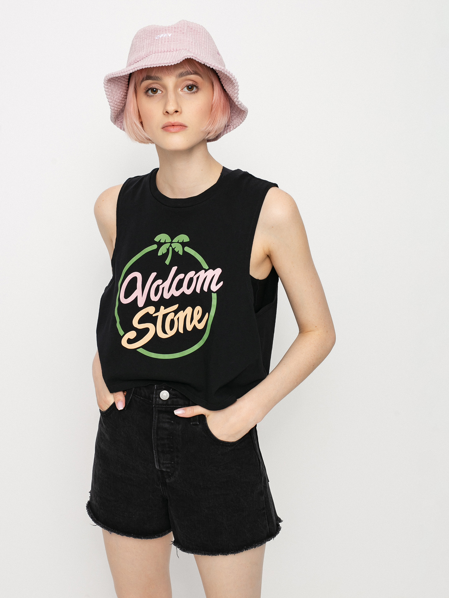 Tričko Volcom Stone Hour Crop Wmn (black)