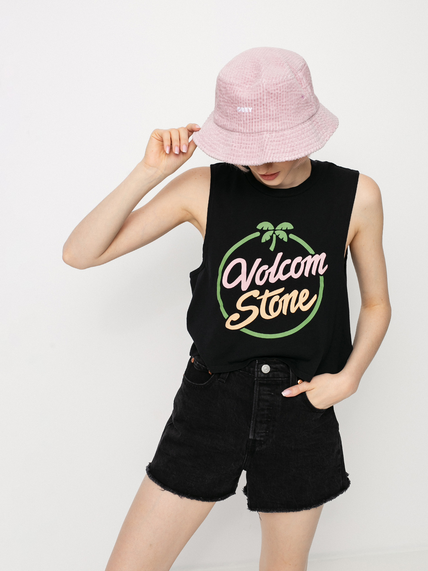 Tričko Volcom Stone Hour Crop Wmn (black)