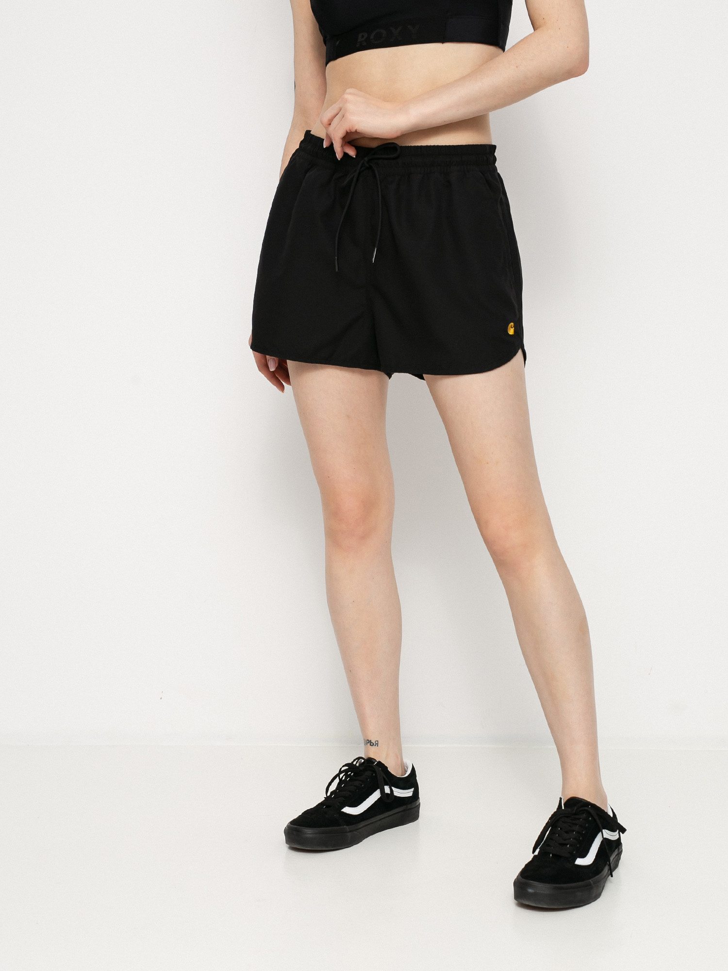 Kraťasy Carhartt WIP Chase Swim Wmn (black/gold)