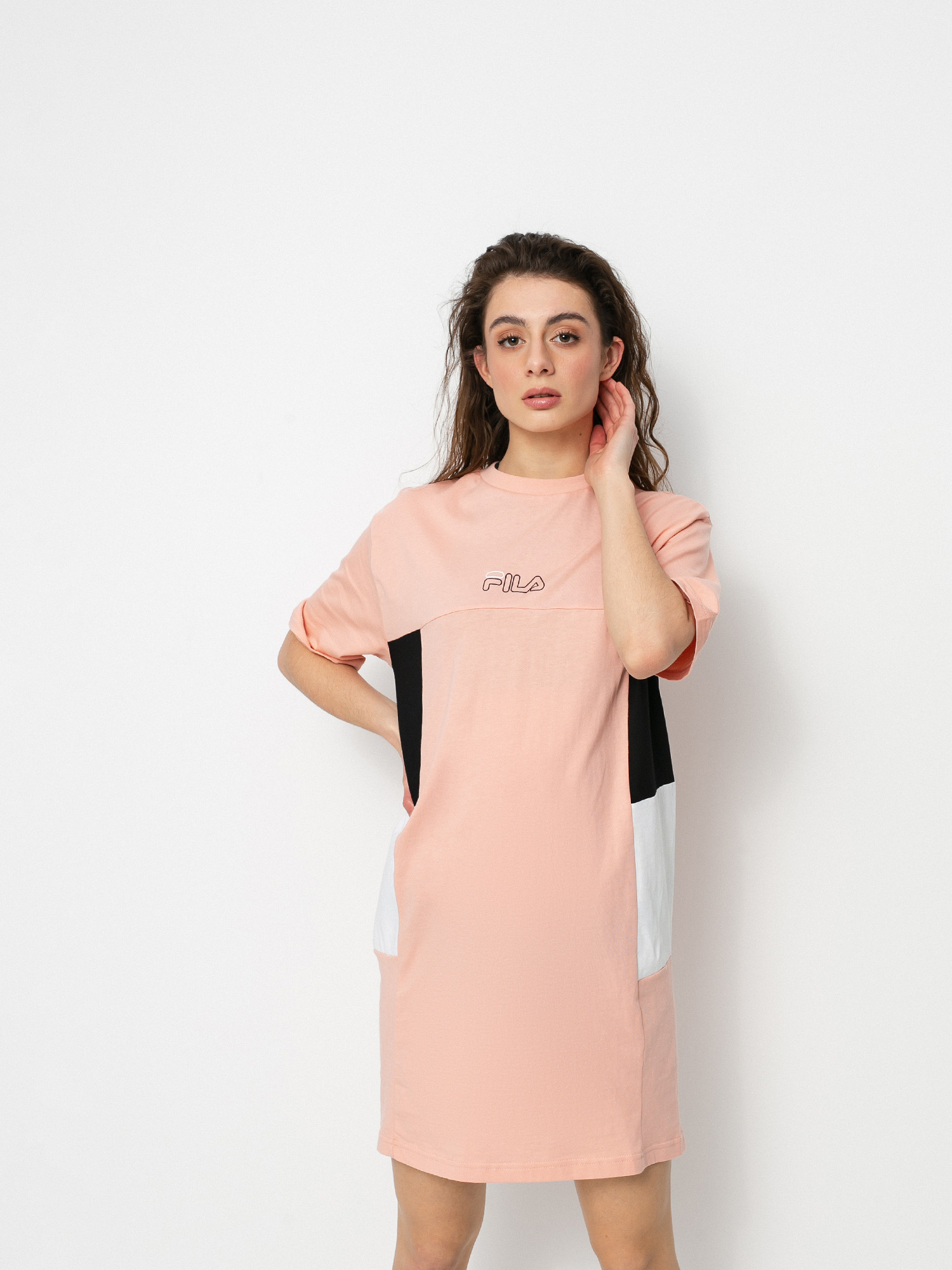 Šaty  Fila Jadyn Blocked Wmn (coral cloud/black bright/white)