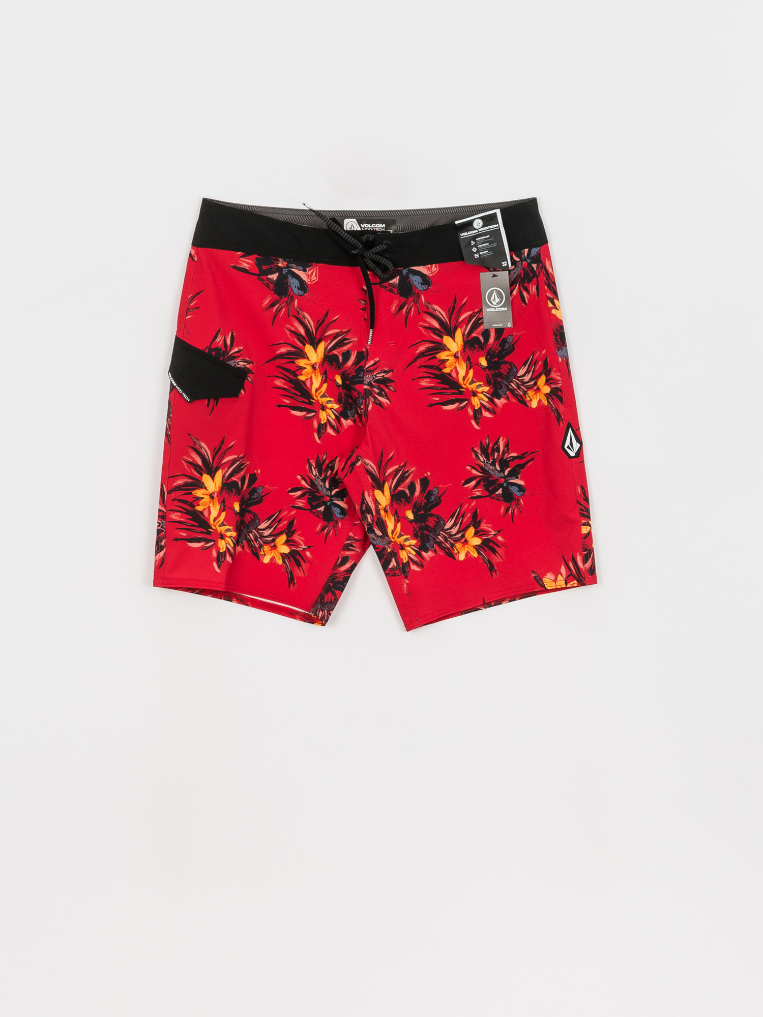 Plážové kraťasy Volcom Mod Lido Prnt 20 (carmine red)