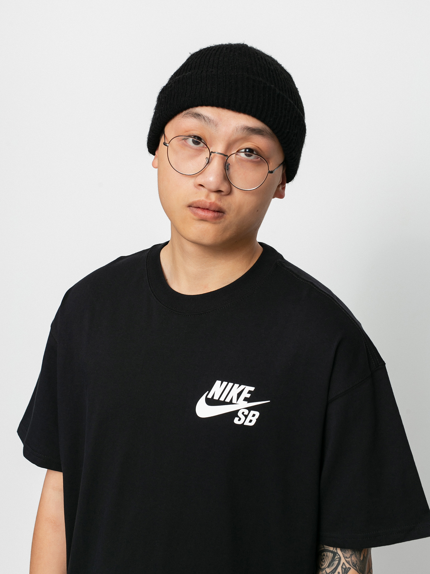 Tričko Nike SB Logo (black/white)