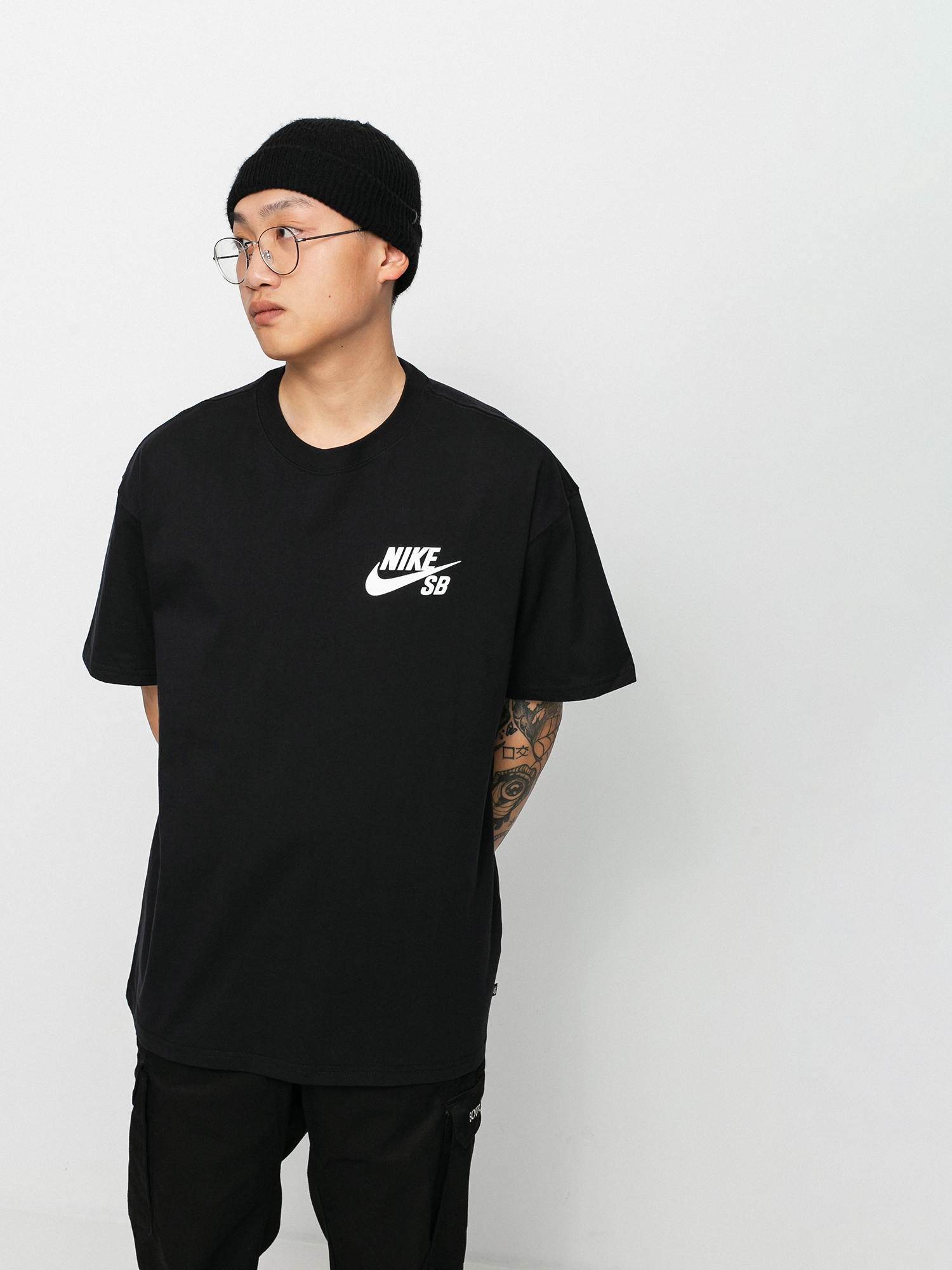Tričko Nike SB Logo (black/white)