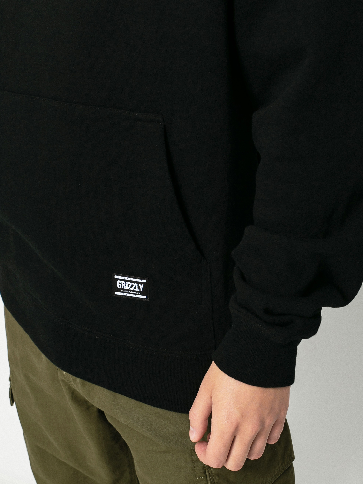 Mikina s kapucňou Grizzly Griptape Rosebud HD (black)