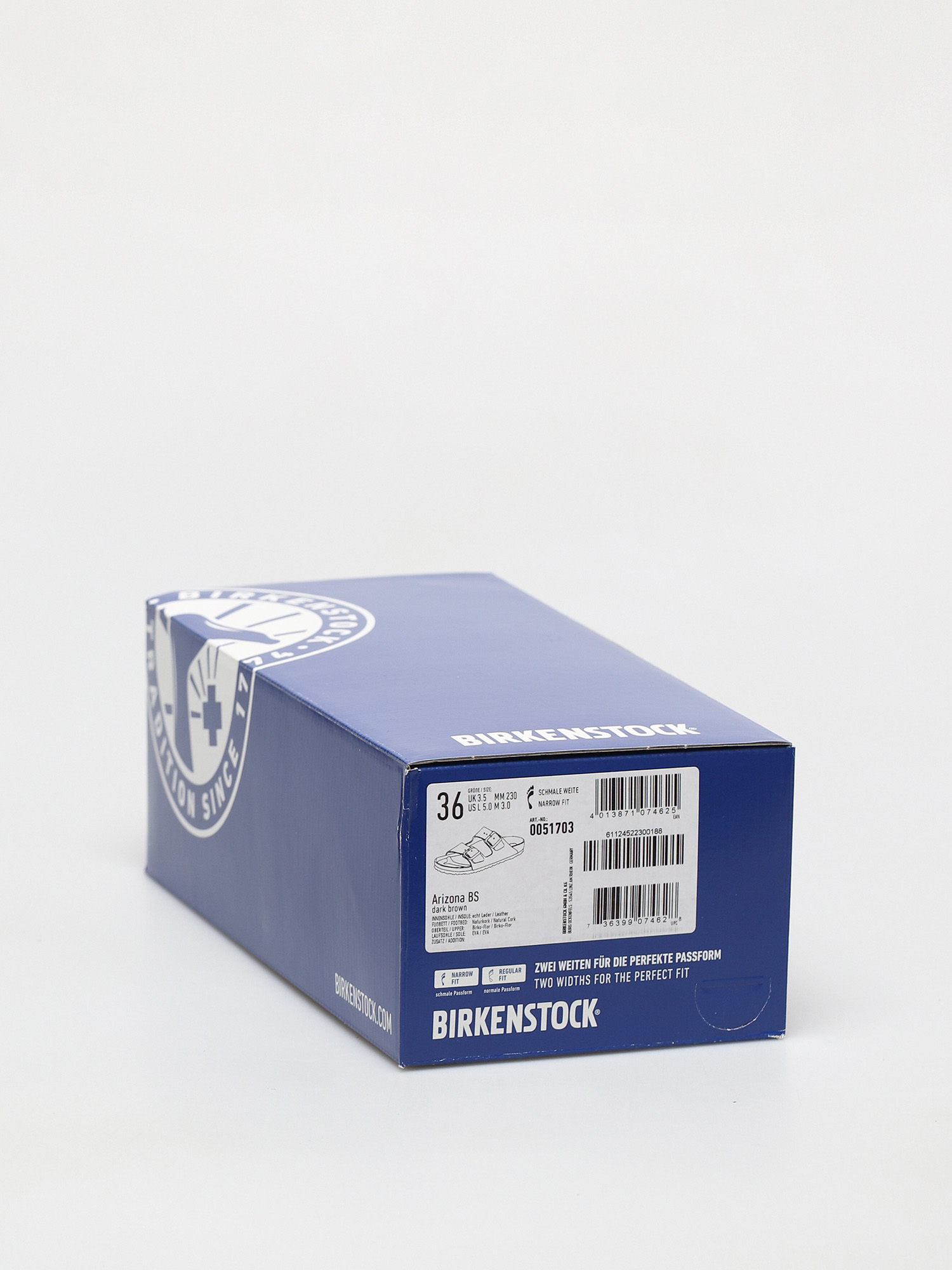 Šľapky Birkenstock Arizona Narrow Wmn (bf dark brown)