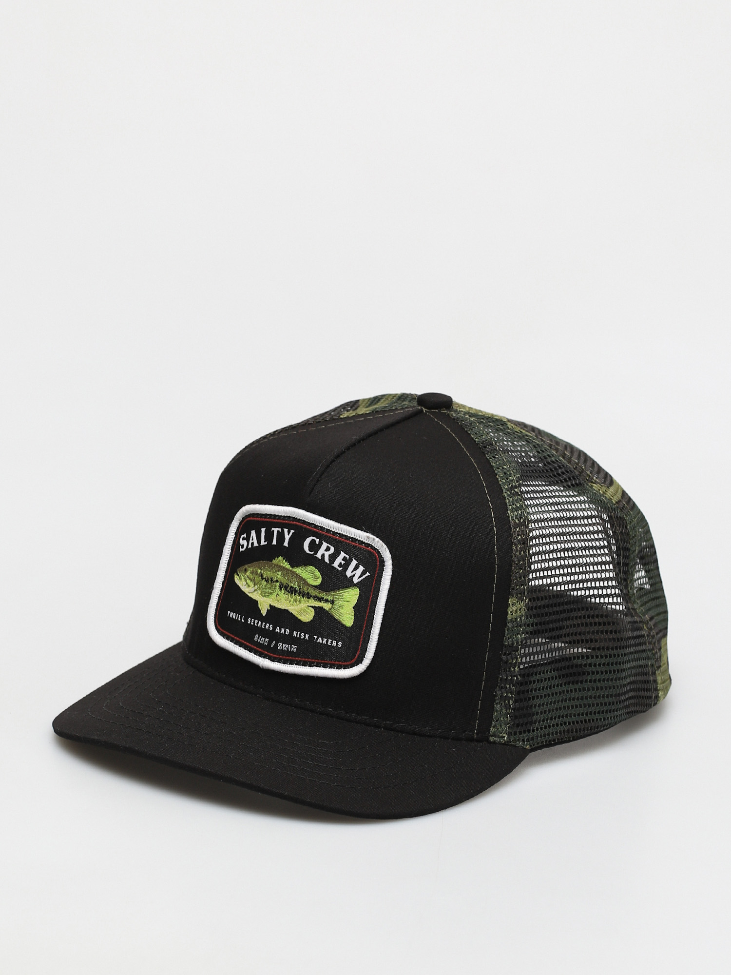 Šiltovka Salty Crew Bigmouth Trucker (black/camo)