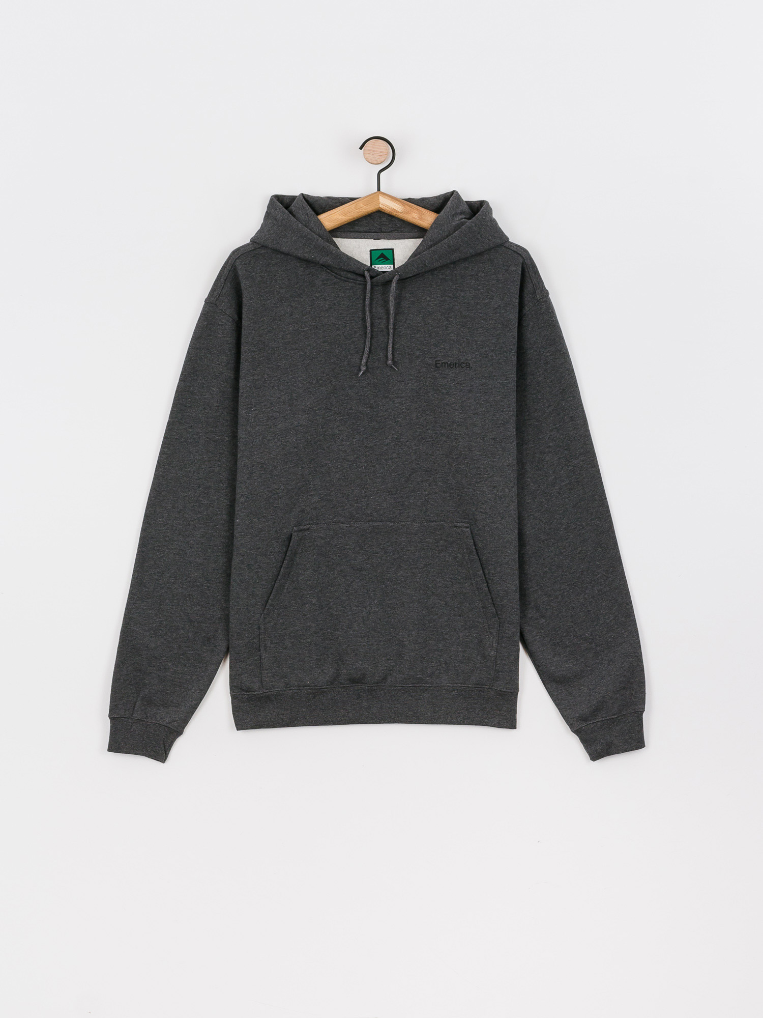 Mikina s kapucňou Emerica Pure Triangle HD (charcoal/heather)