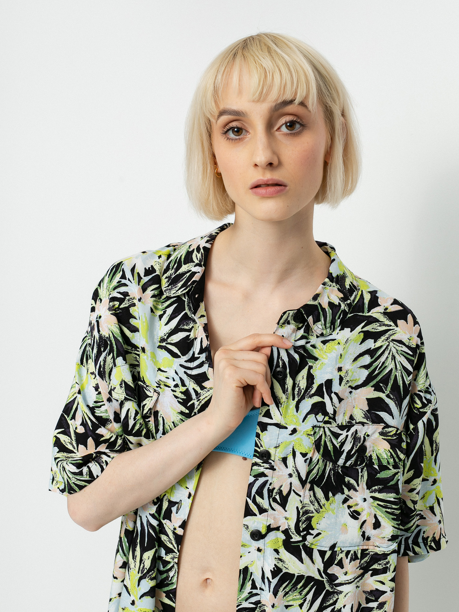 Košeľa Volcom Thats My Type Overshirt Wmn (lime)