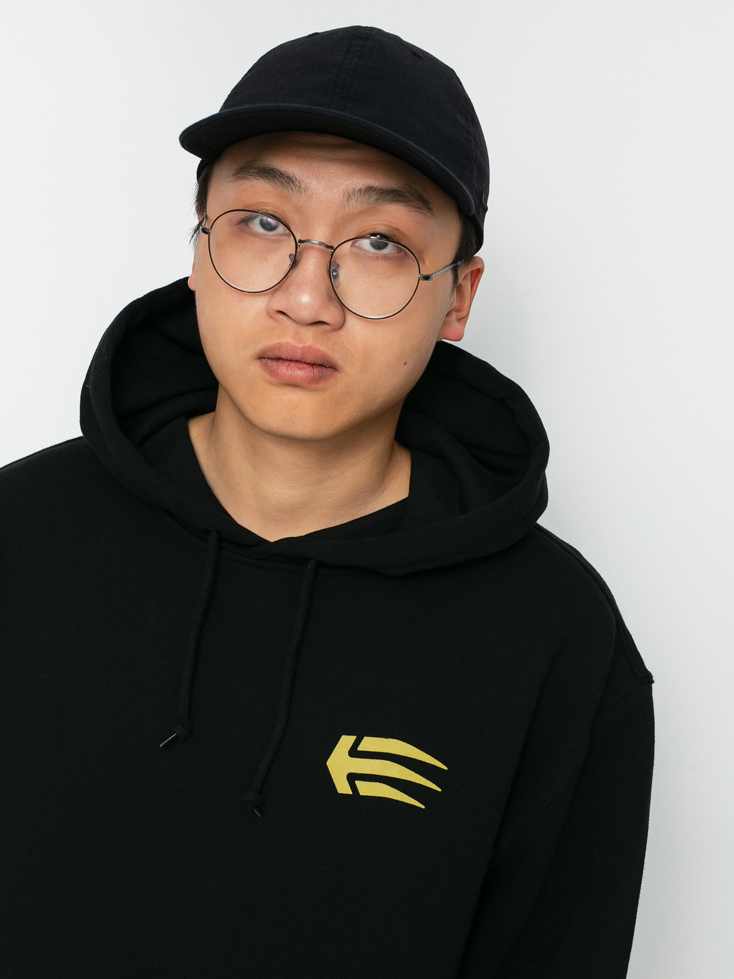 Mikina s kapucňou Etnies Joslin HD (black/gold)