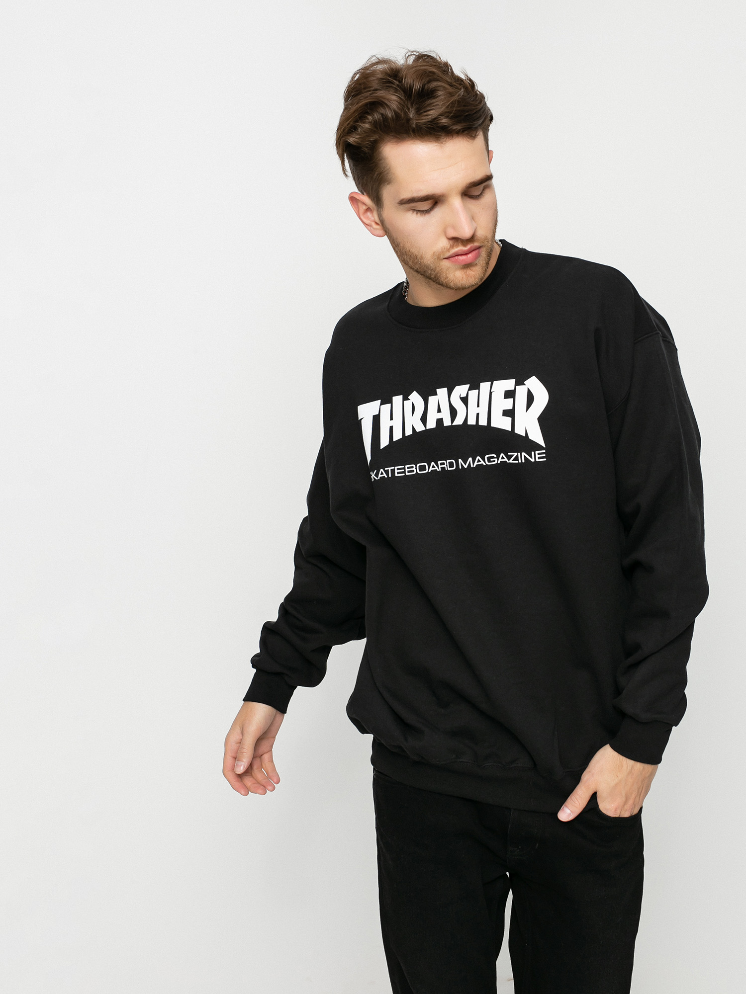 Mikina Thrasher Skate Mag Crew (black)