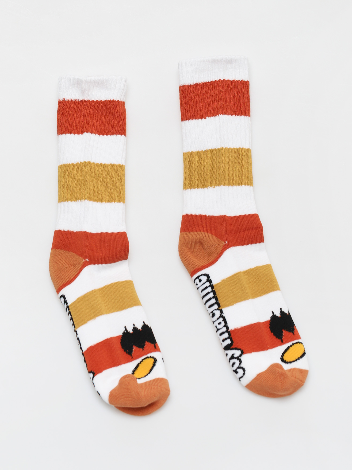 Ponožky Toy Machine Monster Big Stripe (white/brown)