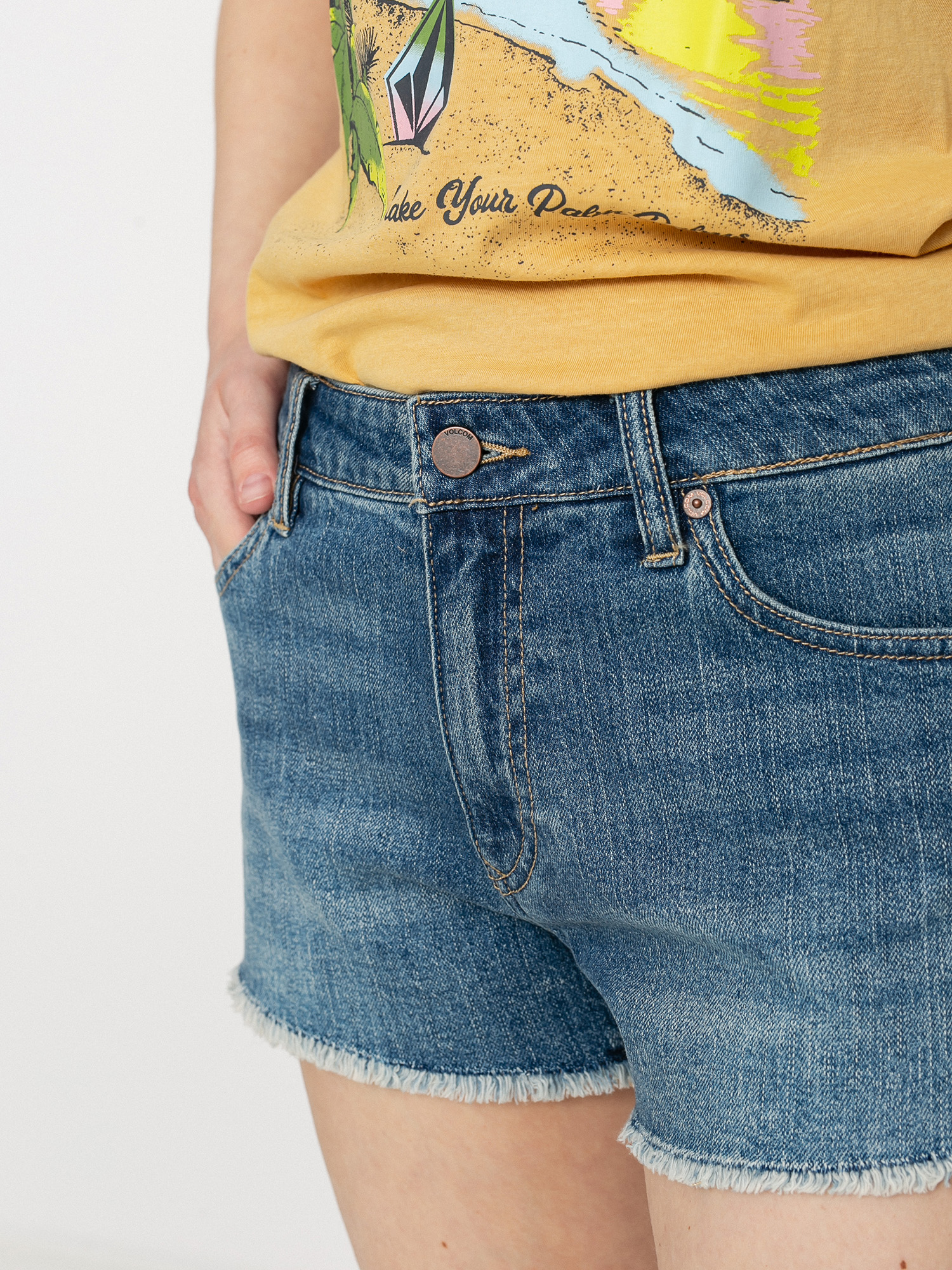 Kraťasy Volcom Stoney Stretch Wmn (blue swift wash)