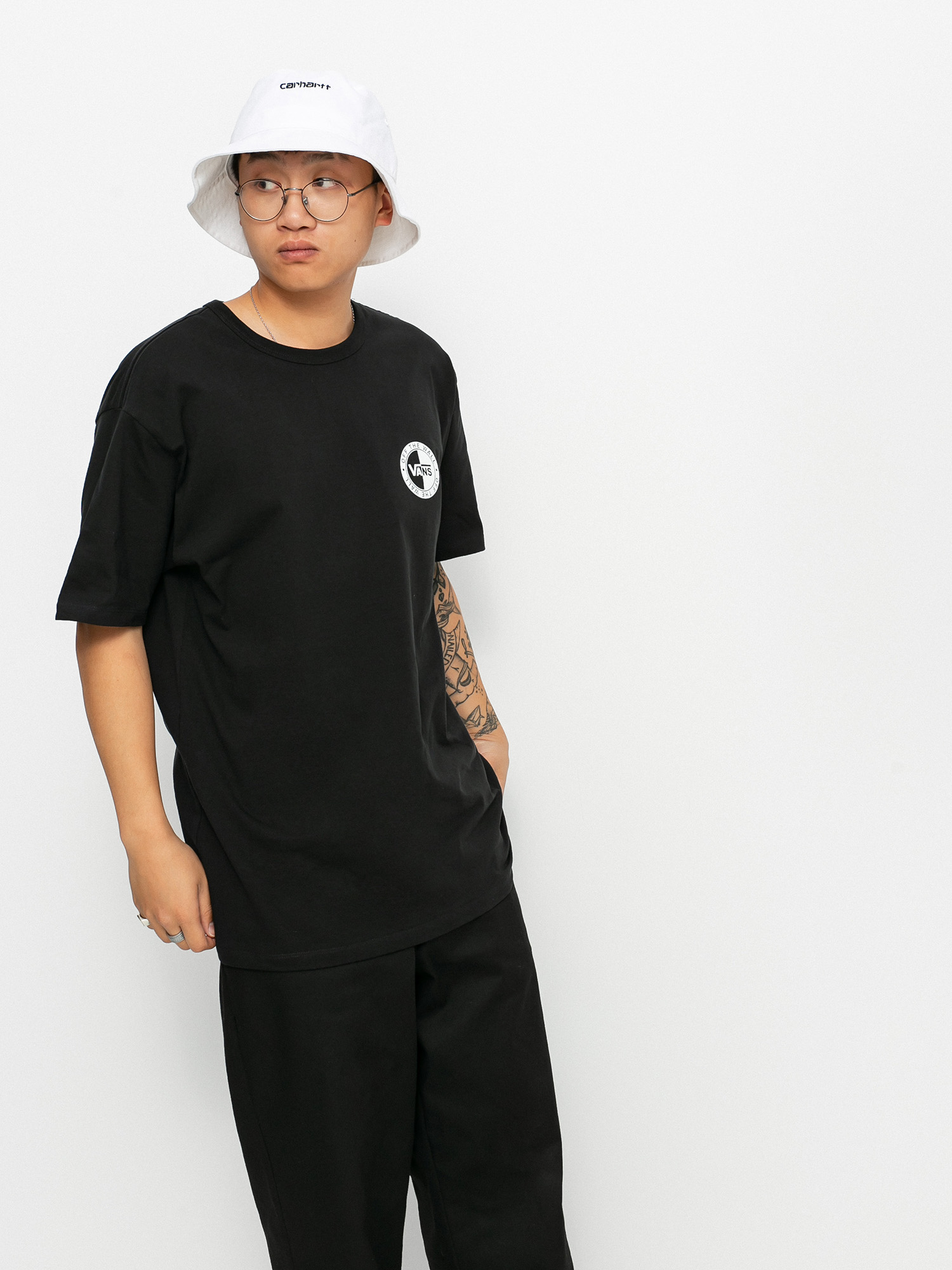 Tričko Vans Off The Wall Slanted Checker (black)