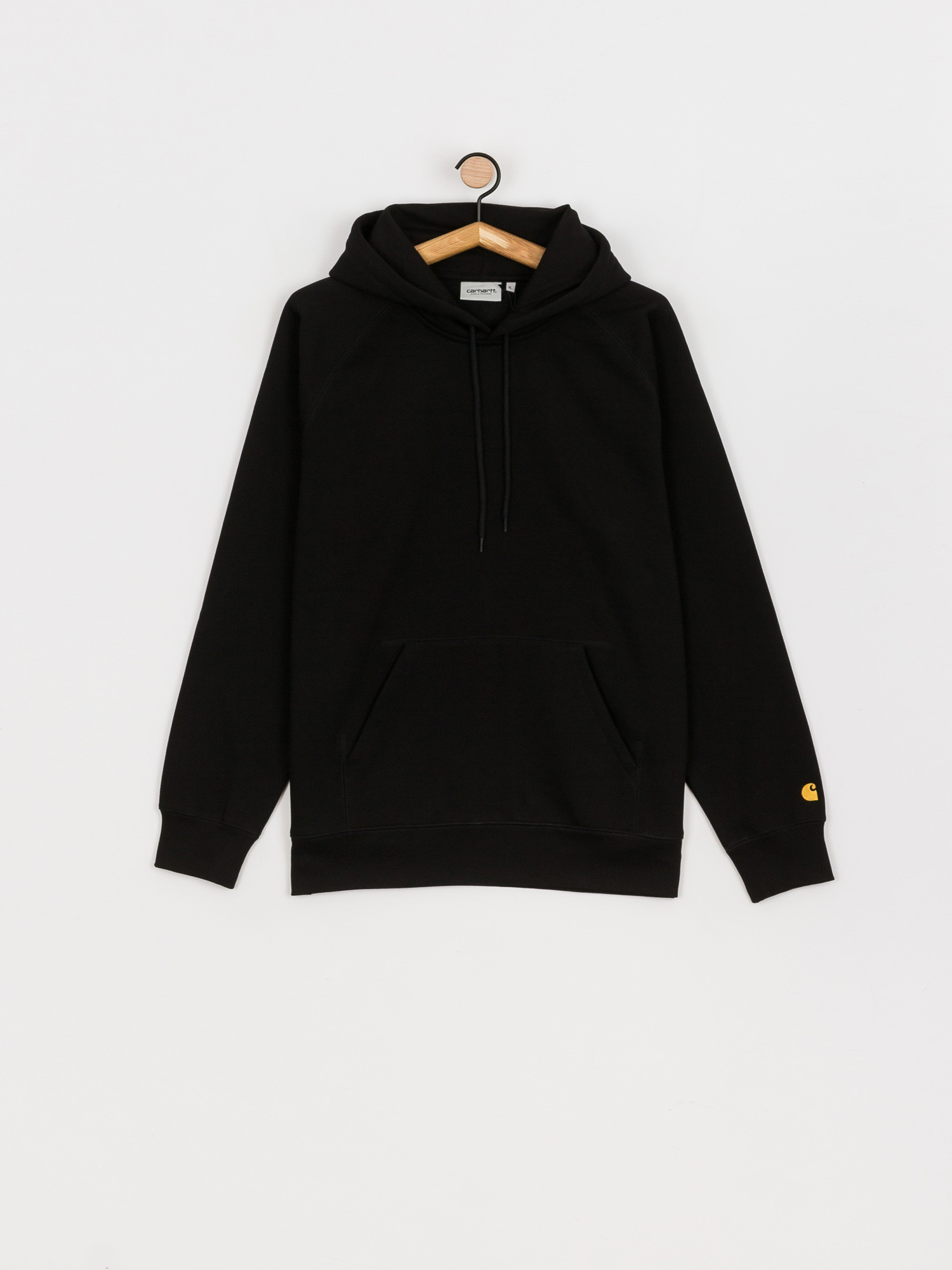 Mikina s kapucňou Carhartt WIP Chase HD (black/gold)
