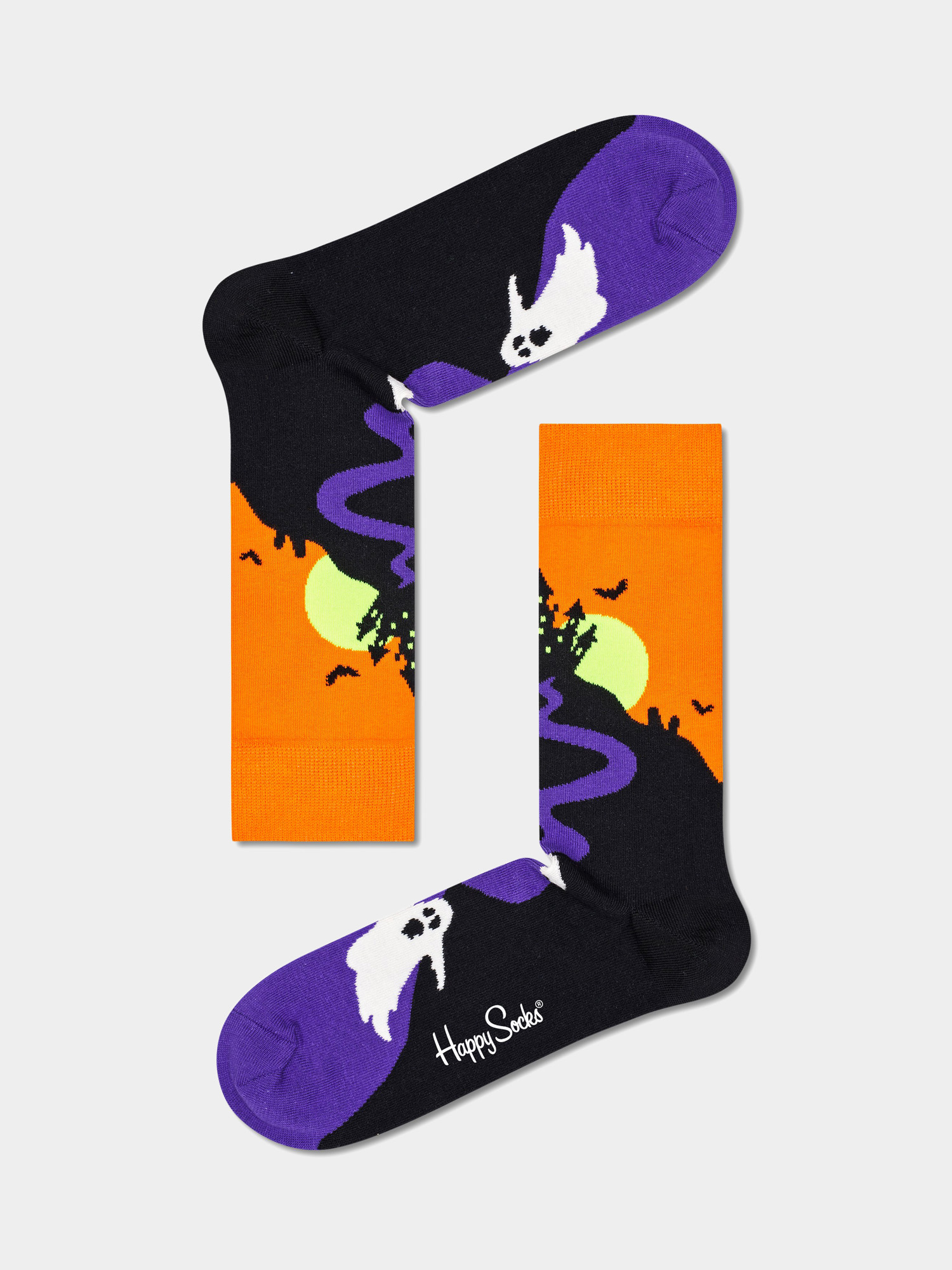 Ponožky Happy Socks Halloween Ghost (orange/black/purple)