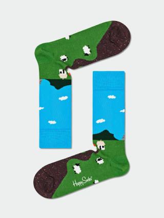 Ponožky Happy Socks Little House On The Moorland (blue/green)