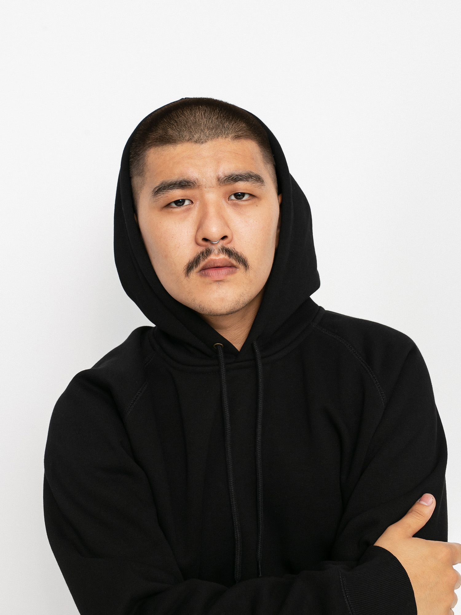 Mikina s kapucňou Carhartt WIP Chase HD (black/gold)