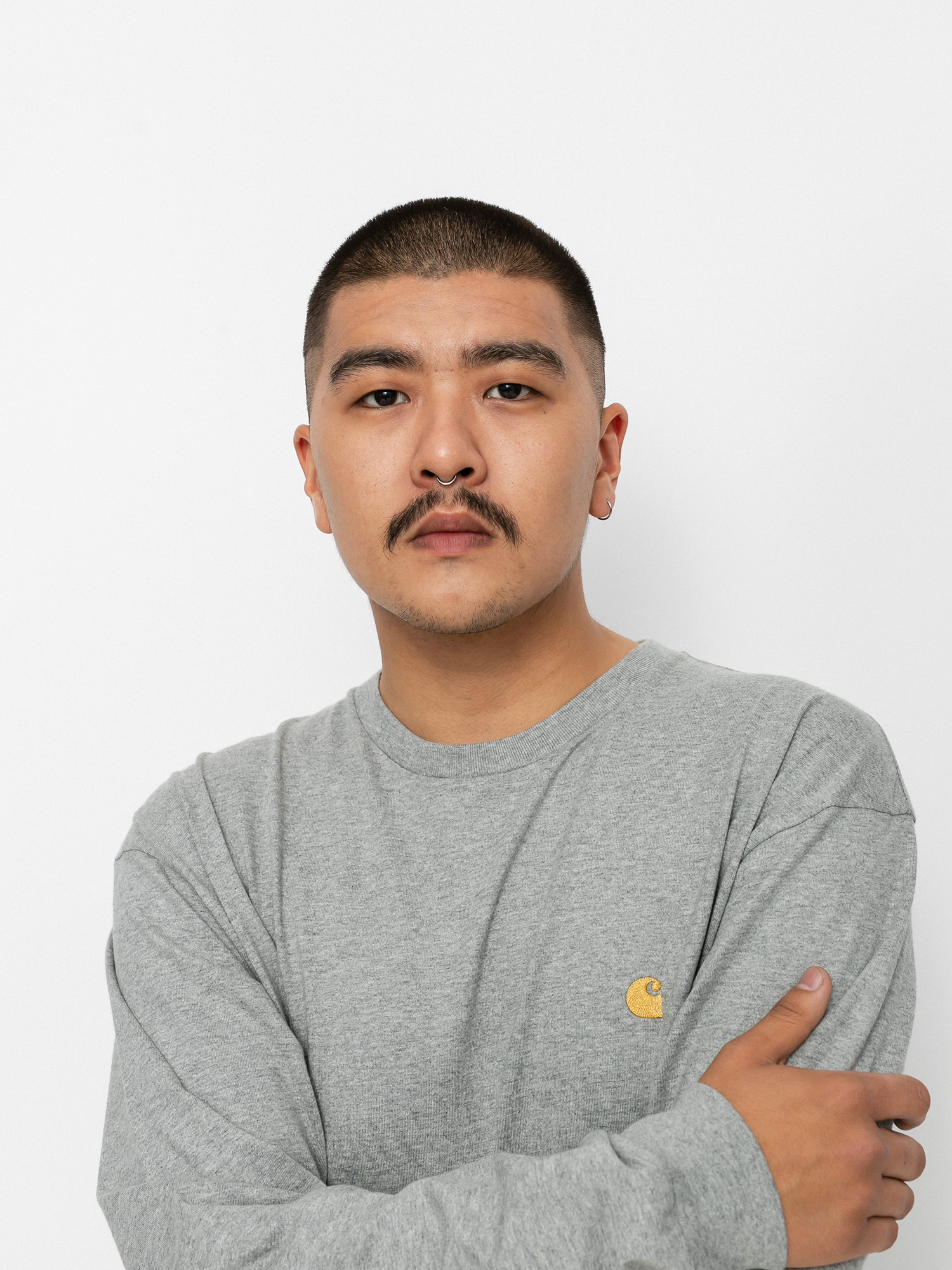 Triko Carhartt WIP Chase (grey heather/gold)