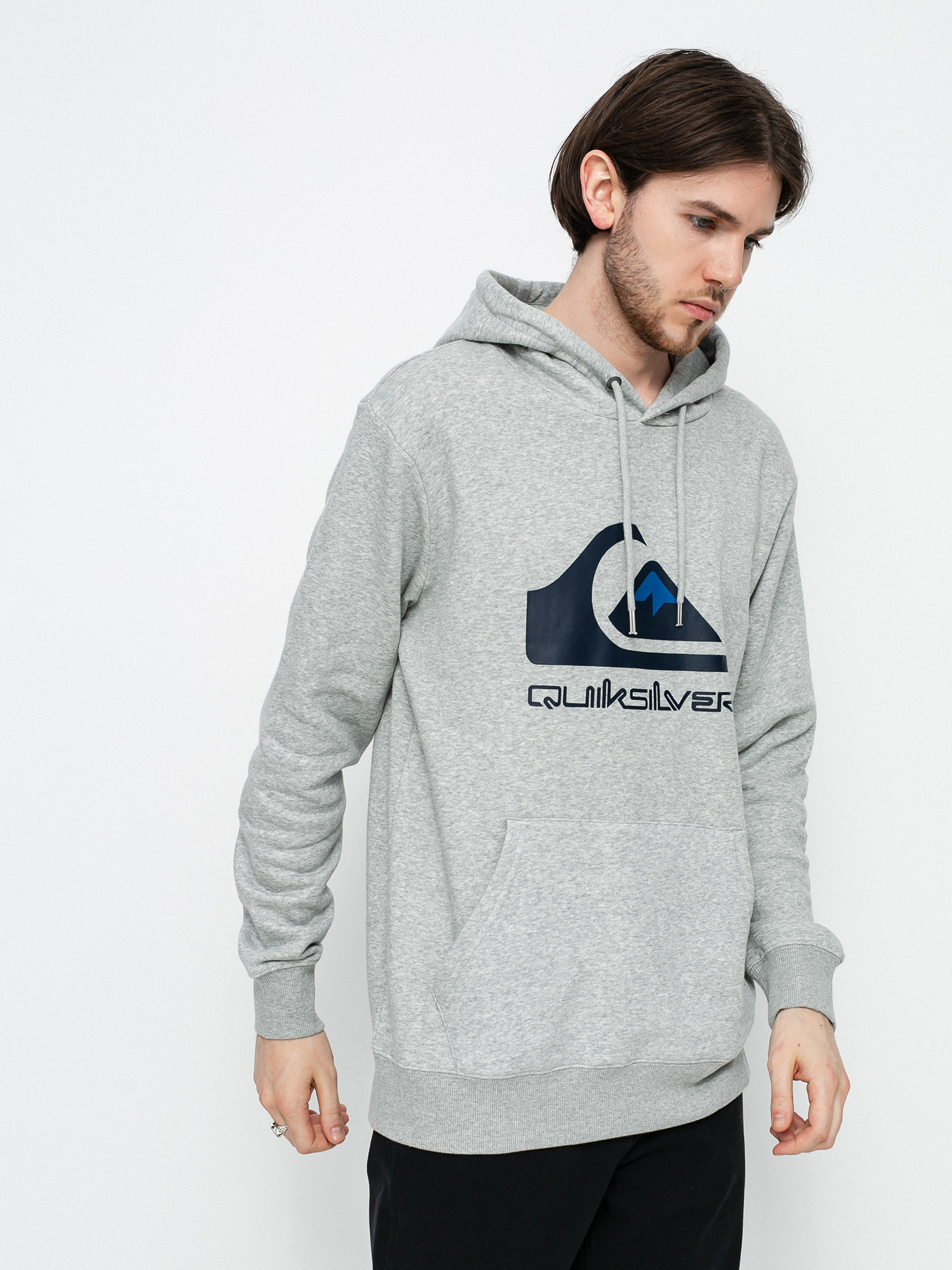 Mikina s kapucňou Quiksilver Big Logo HD (athletic heather)