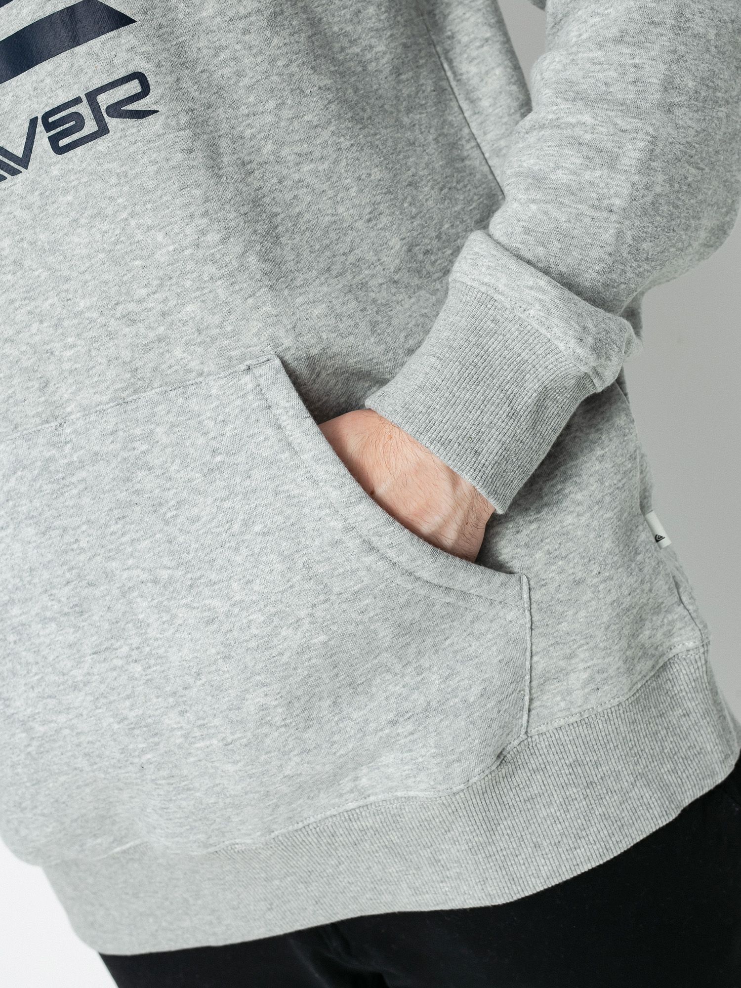 Mikina s kapucňou Quiksilver Big Logo HD (athletic heather)