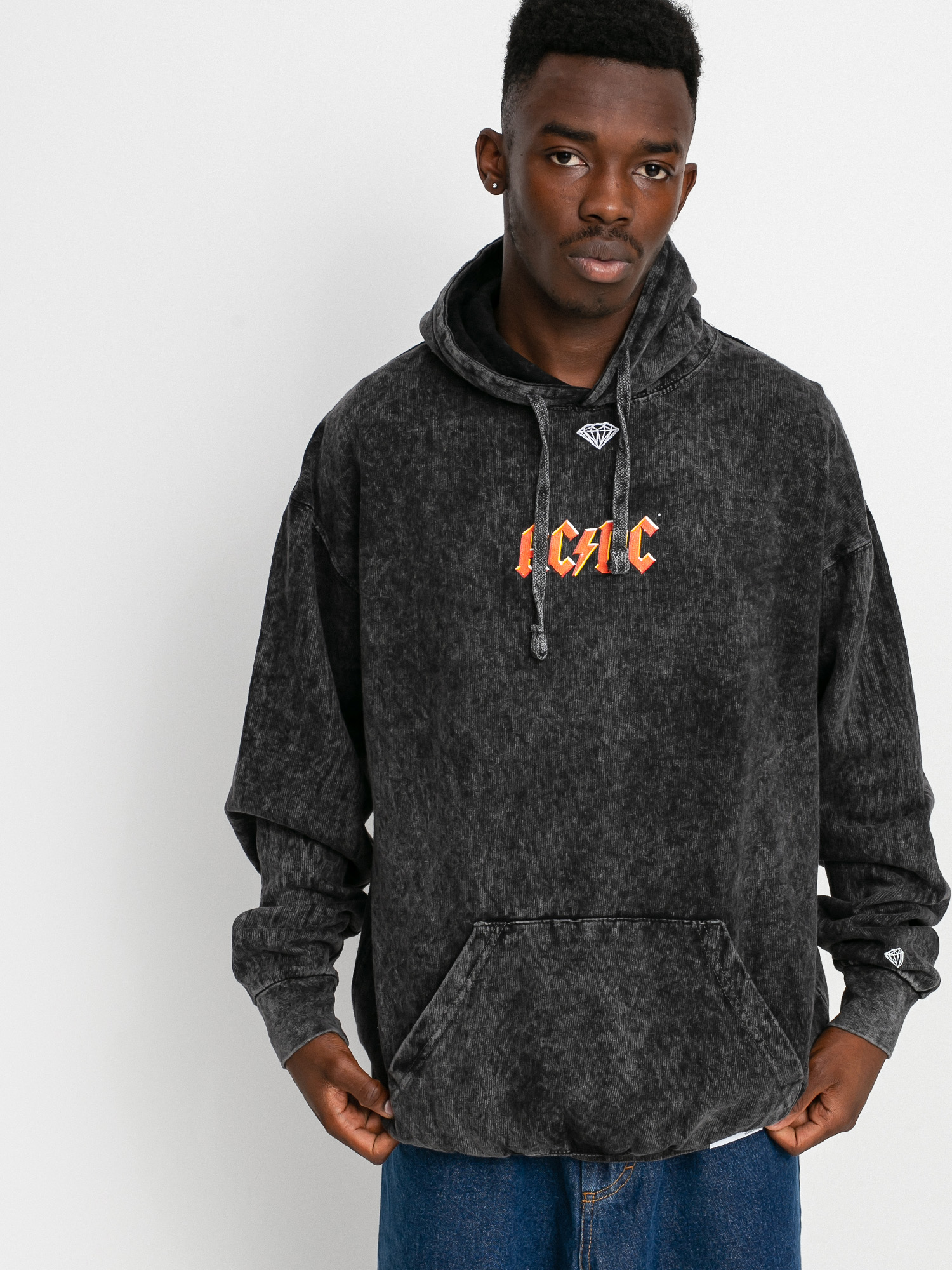 Mikina s kapucňou Diamond Supply Co. Ac/Dc Diamond HD (mineral)