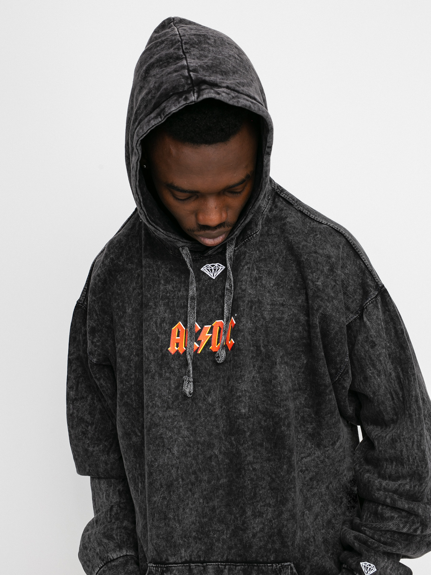 Mikina s kapucňou Diamond Supply Co. Ac/Dc Diamond HD (mineral)