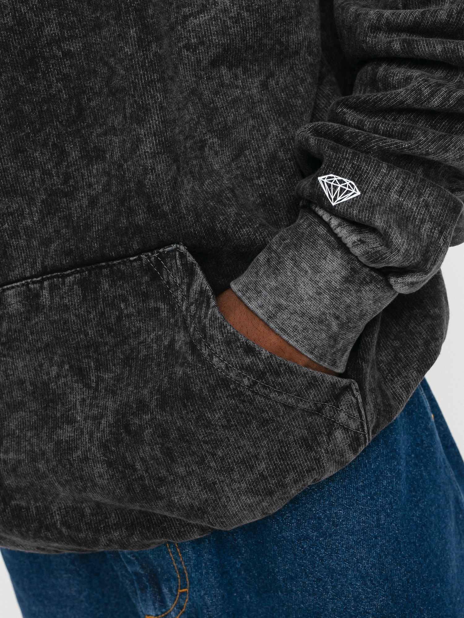 Mikina s kapucňou Diamond Supply Co. Ac/Dc Diamond HD (mineral)